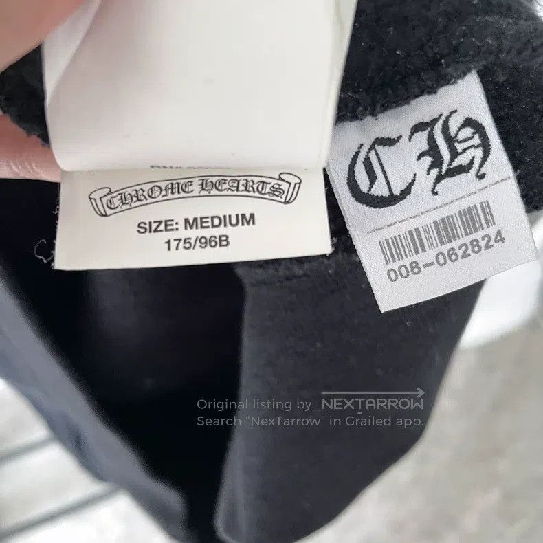 Chrome Hearts CHROME HEARTS Size M Black leather cross scroll silver thic Size US M / EU 48-50 / 2 - 7 Thumbnail