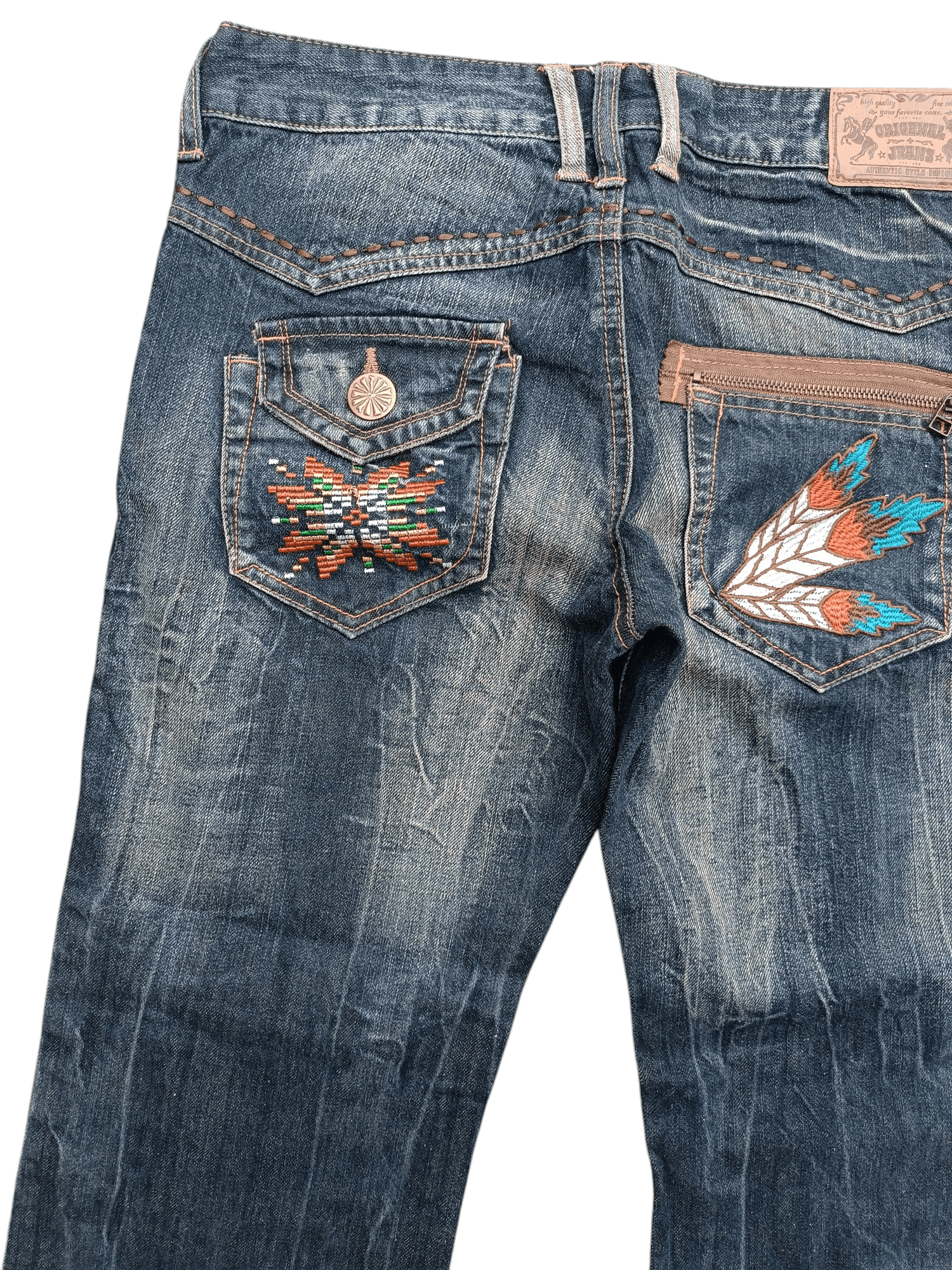 Hysteric Glamour × Japanese Brand × Tornado Mart Flare Japanese Brand Native Embroidery Low Rise Boot Cut Size US 32 / EU 48 - 14 Thumbnail