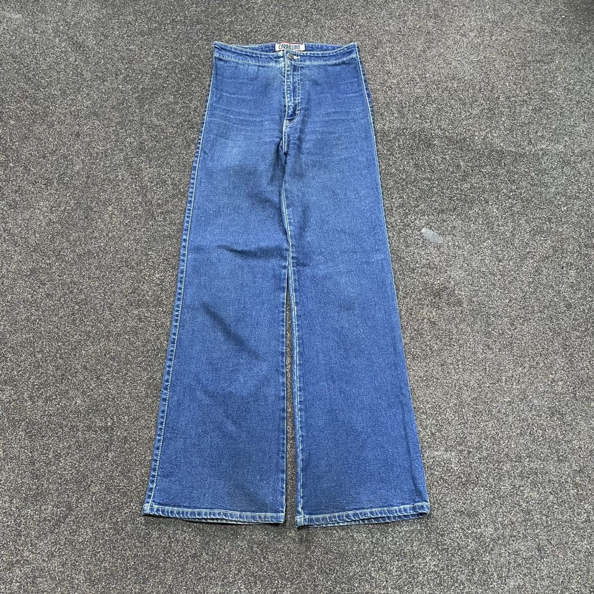 Vintage Vintage Y2K Baggy Wide Leg Jeans Skater Streetwear Blue Logo Size 32" / US 10 / IT 46 - 1 Thumbnail