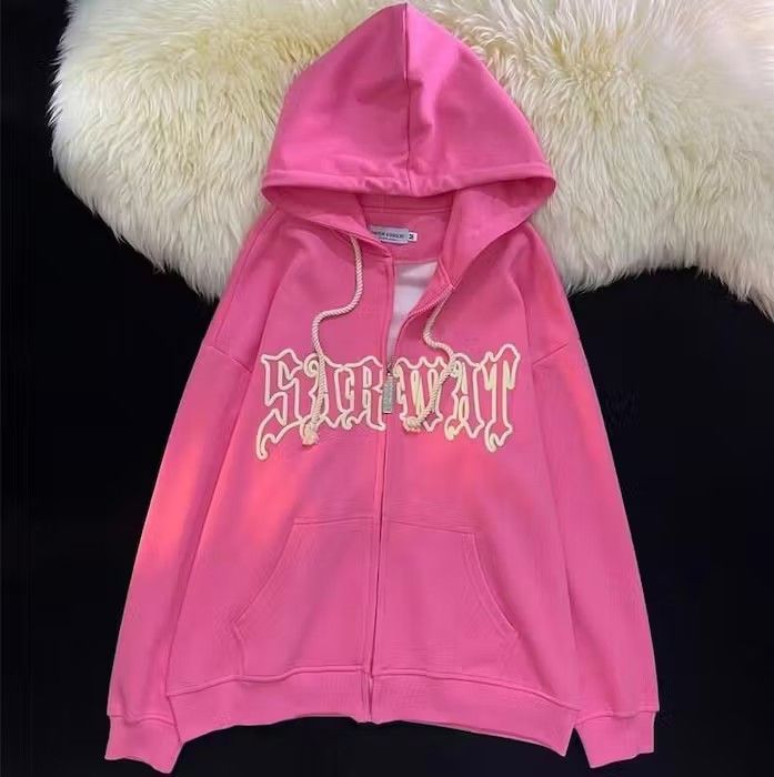 Japanese Brand Gothic Streetwear, letter Harajuku Y2k Women Hoodies Size US M / EU 48-50 / 2 - 2 Thumbnail
