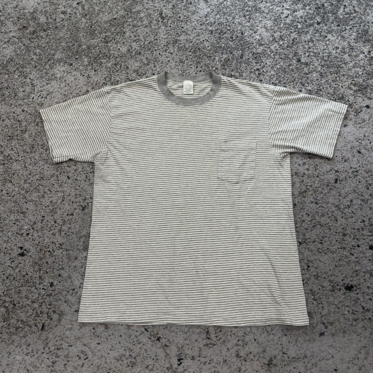 Vintage 90s Striped Thrashed Faded Pocket Shirt ERD Grunge Chrome Size US L / EU 52-54 / 3 - 5 Thumbnail