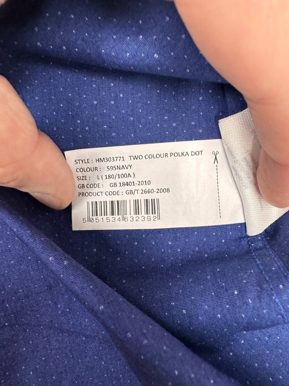 Hackett Hackett London Men Shirt Slim Fit Pattern Navy Size L Size US L / EU 52-54 / 3 - 6 Thumbnail