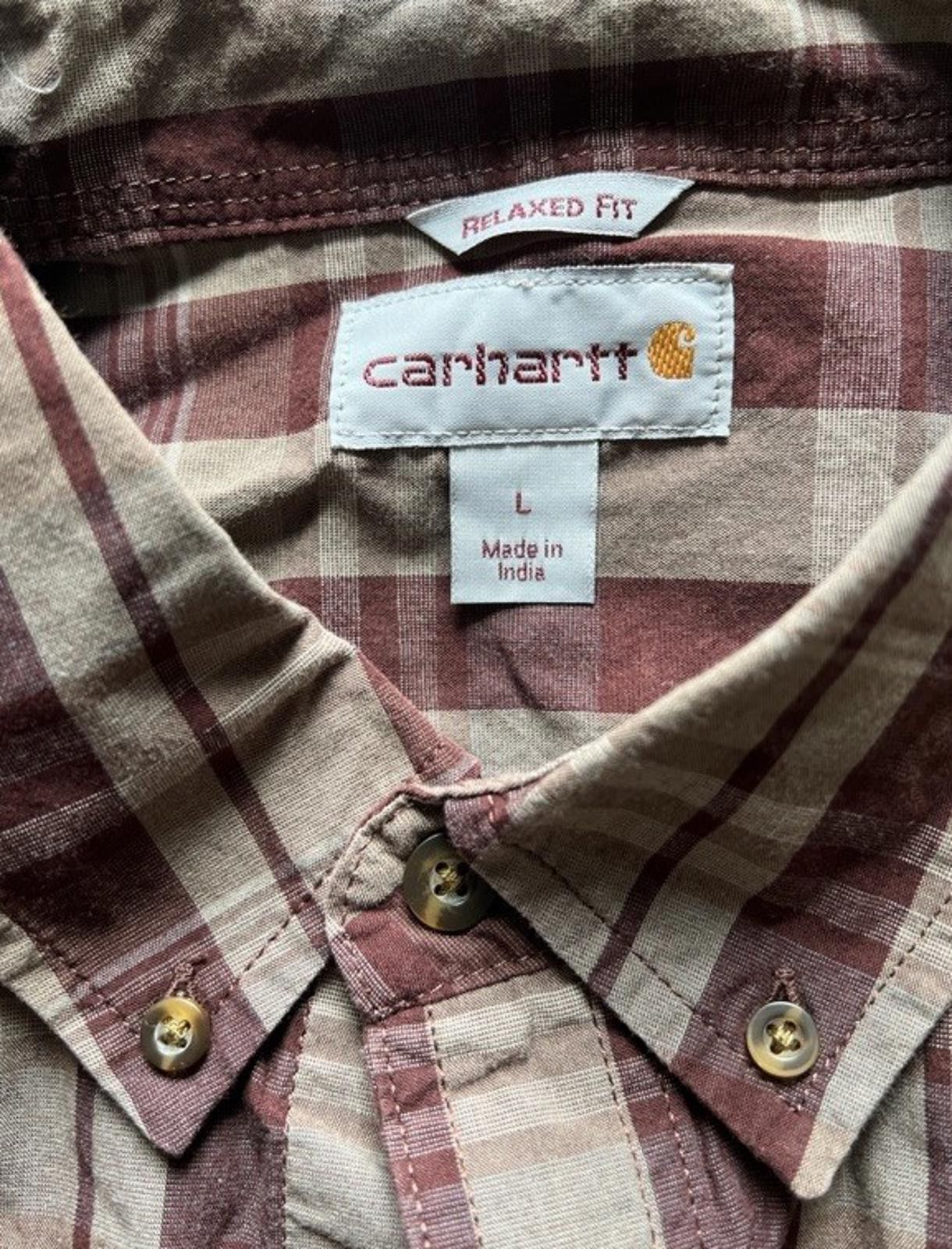 Carhartt Carhartt Men’s Sz Large Long Sleeve Shirt Maroon Size US L / EU 52-54 / 3 - 2 Thumbnail