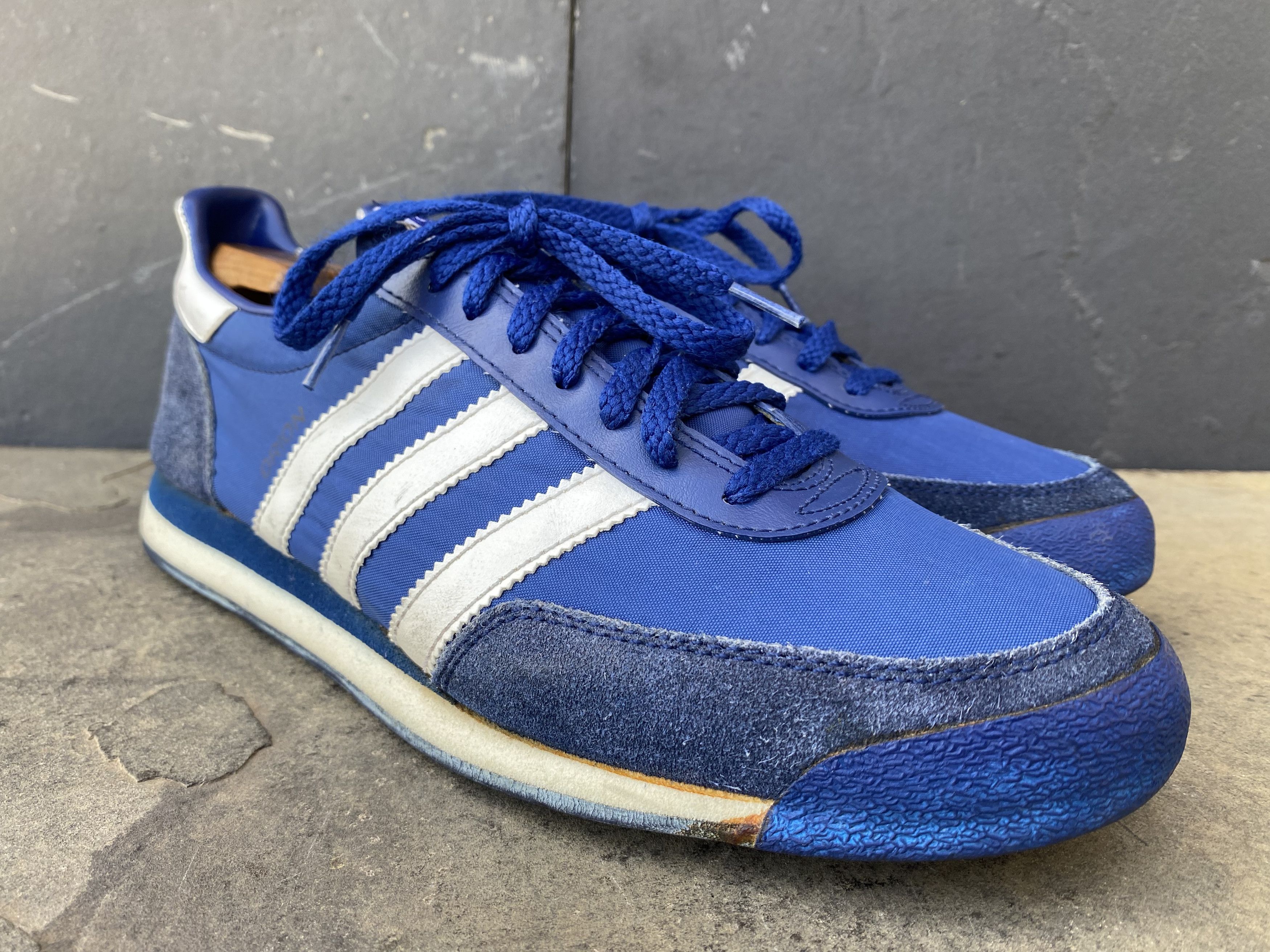 Deadstock Vintage 80's Adidas Orion Blue Made in Taiwan