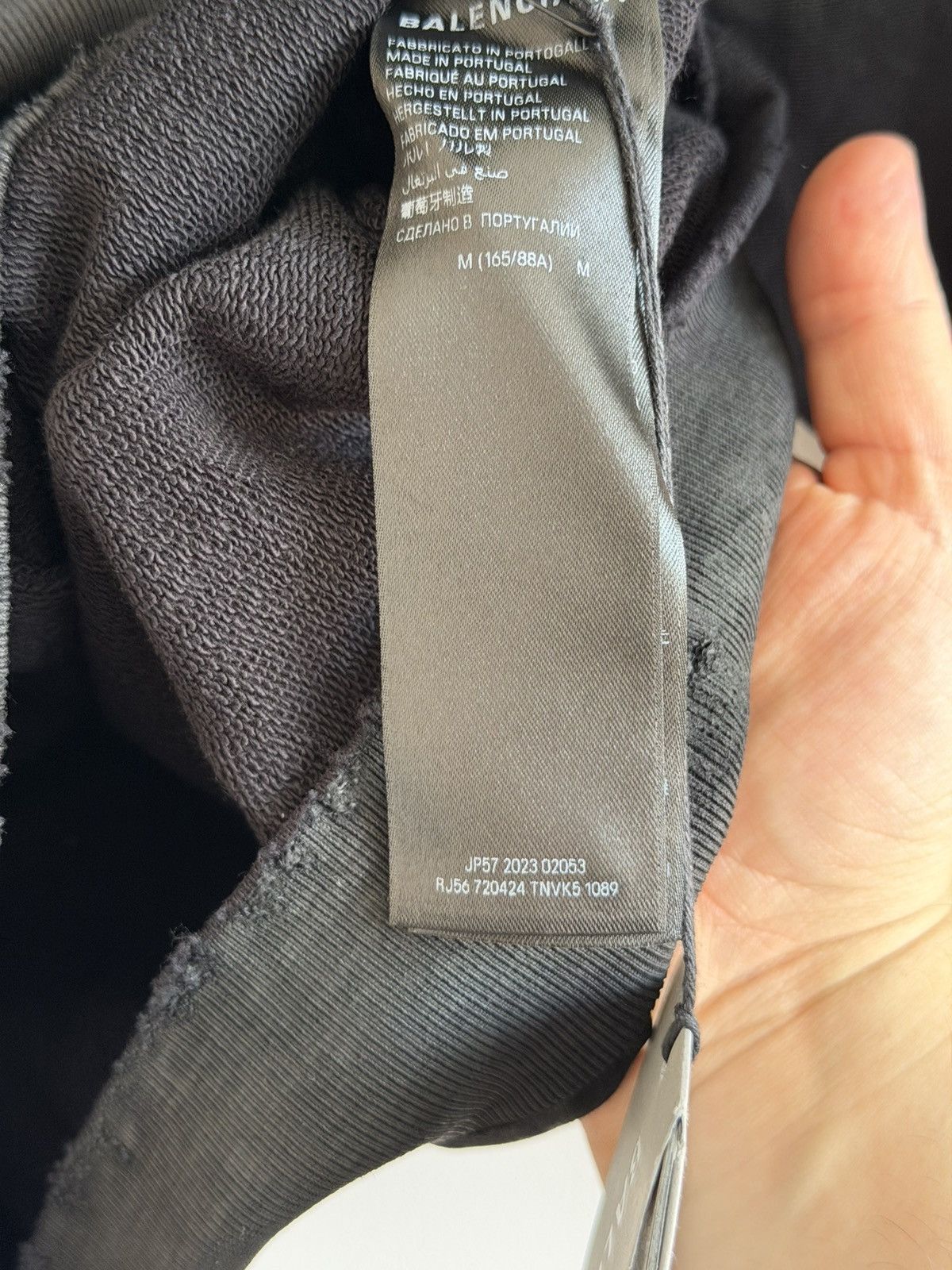 Balenciaga BALENCIAGA DEMNA GAFFER HOODIE ZIP UP MUD SHOW BLACK Size US M / EU 48-50 / 2 - 10 Thumbnail