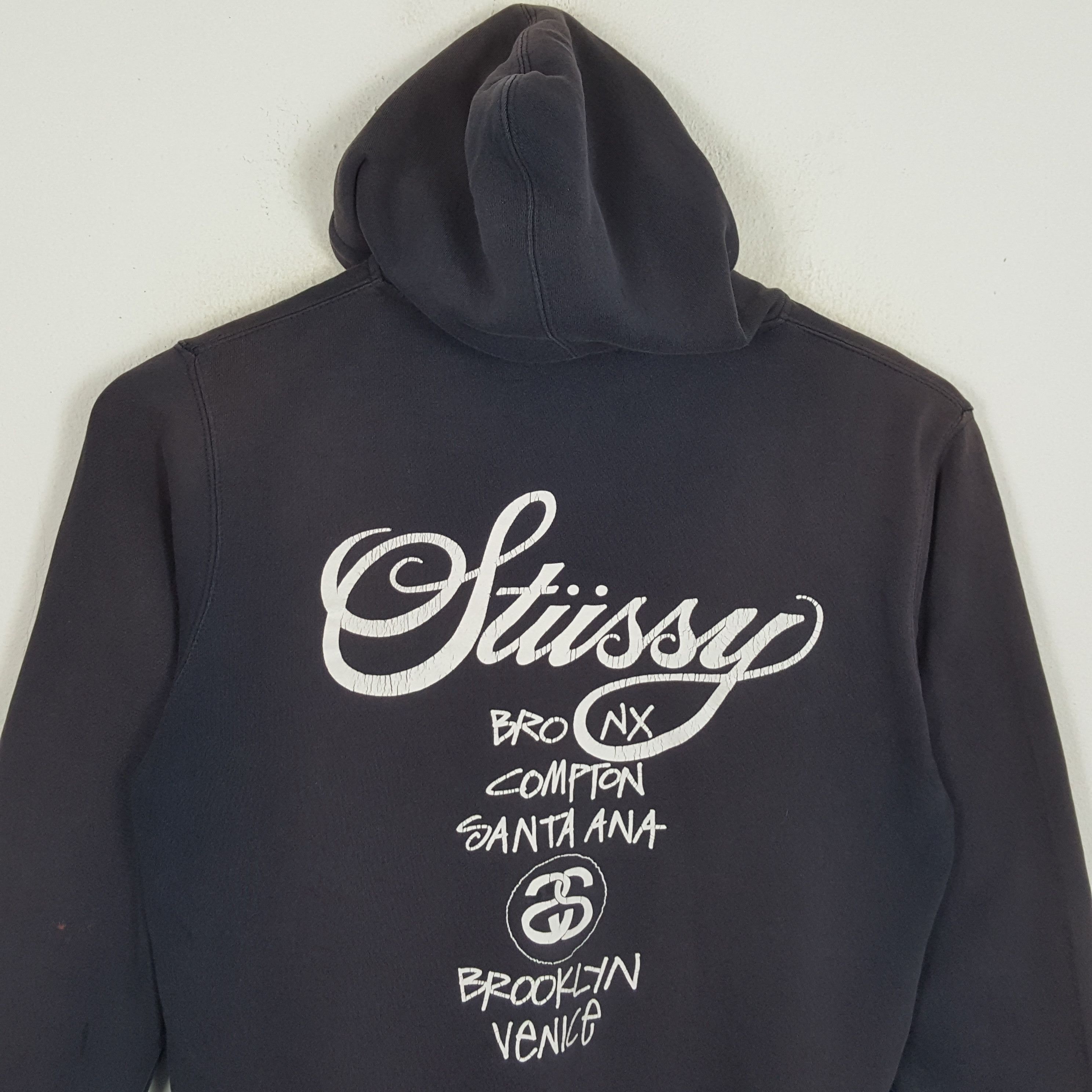 Stussy × Vintage Vintage STUSSY Streetwear Skateboard Distressed Hoodies Size US L / EU 52-54 / 3 - 2 Thumbnail