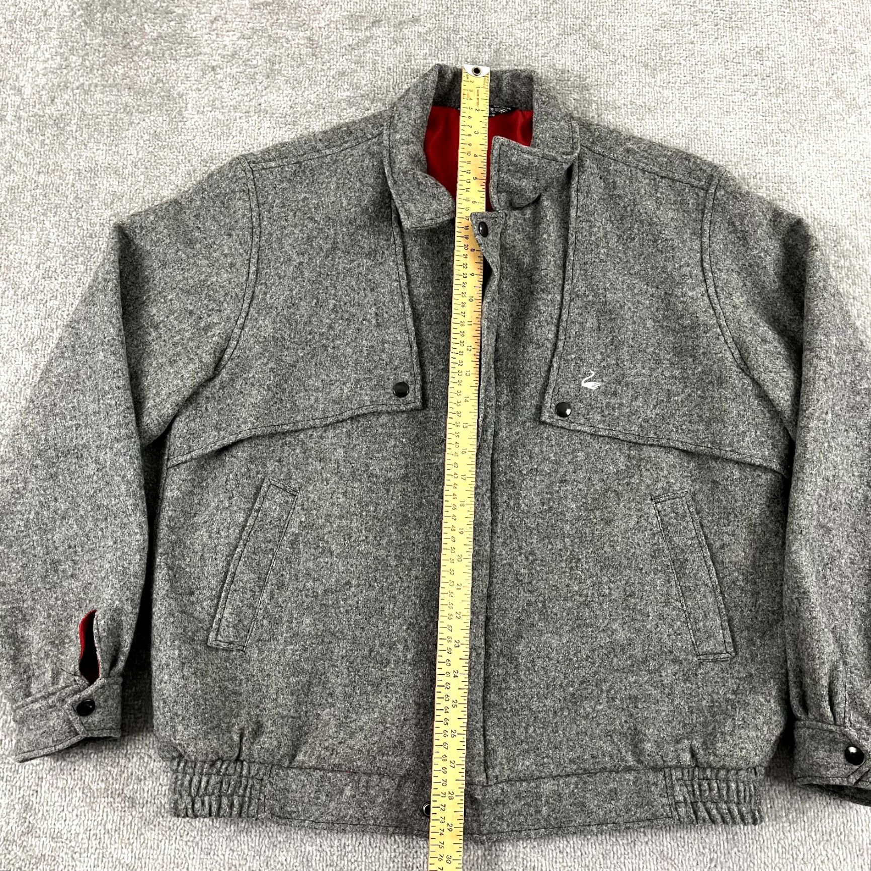 Vintage VTG Swanndri Bomber Jacket Men XL Heather Gray Wool Lined Full Zip Snap 90s Vintage Mens Coat Size US XL / EU 56 / 4 - 3 Thumbnail