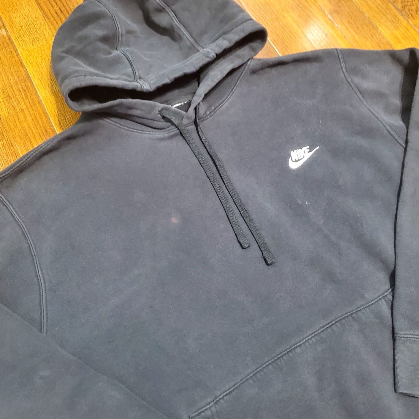 Nike Nike Sportswear Club Fleeve Pullover Hoodie Men XL Black Logo Faded BV2654 010 Size US XL / EU 56 / 4 - 4 Thumbnail