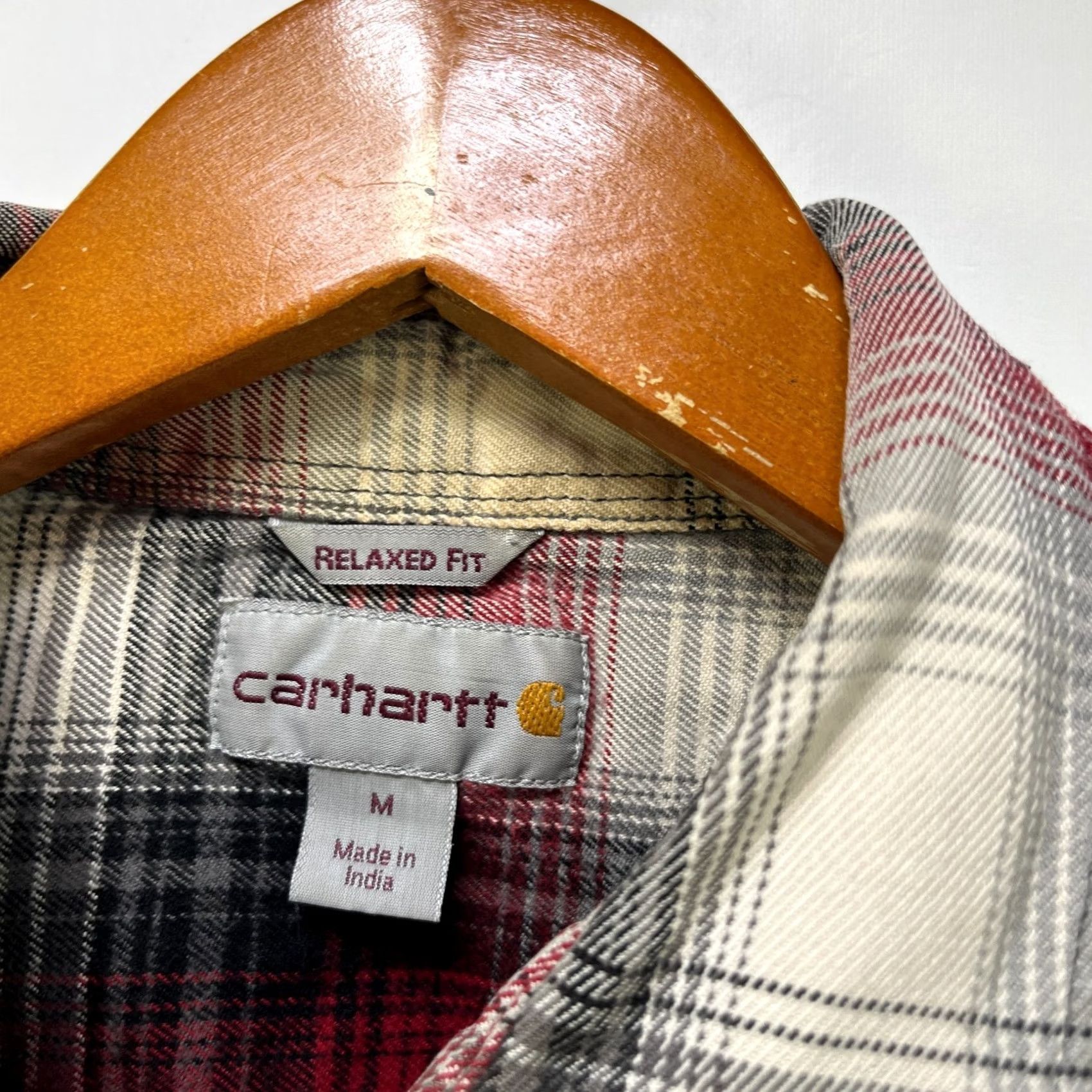 Carhartt VINTAGE Carhartt Shirt Plaid Pearl Snap Button-Up Medium Red 90s Mens Long Sleeve Regular Cotton Size US M / EU 48-50 / 2 - 5 Thumbnail