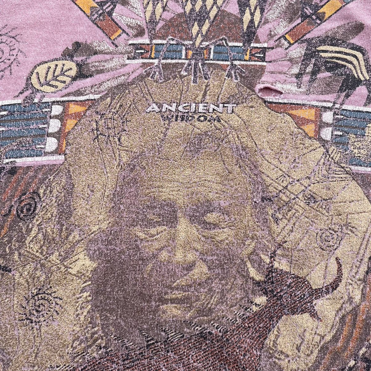 Vintage Vintage Thrashed ANCIENT WISDOM AZTEC Single Stitch Shirt Size US L / EU 52-54 / 3 - 3 Thumbnail