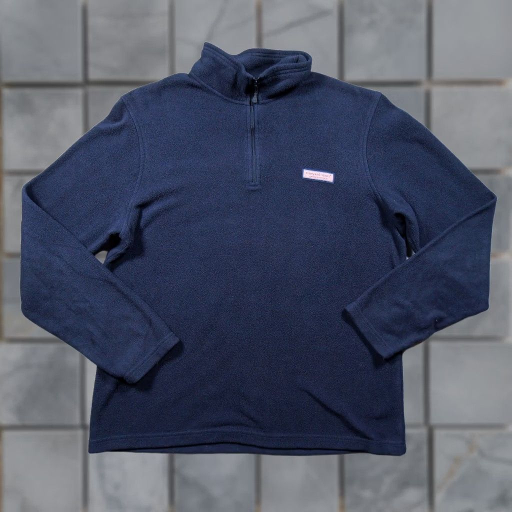 Vineyard Vines Vineyard Vines Sweater Mens Medium Blue Fleece Quarter Zip Pullover Lightweight Shirt Mens Blue Pullover 1/4 Zip Vintage: No Size US M / EU 48-50 / 2 - 1 Thumbnail
