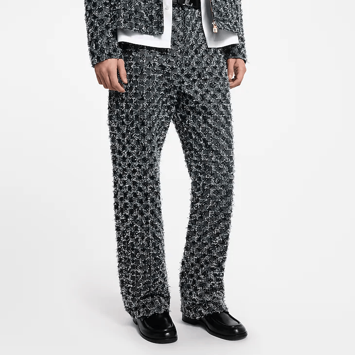 Louis Vuitton Flocked Monogram Denim Skate Trousers Size 42S - 3 Thumbnail
