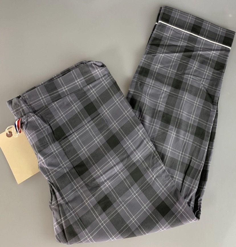 Thom Browne Thom Browne grey/lt grey flannel windowpane check 1 NWT Size US 35 - 16 Thumbnail