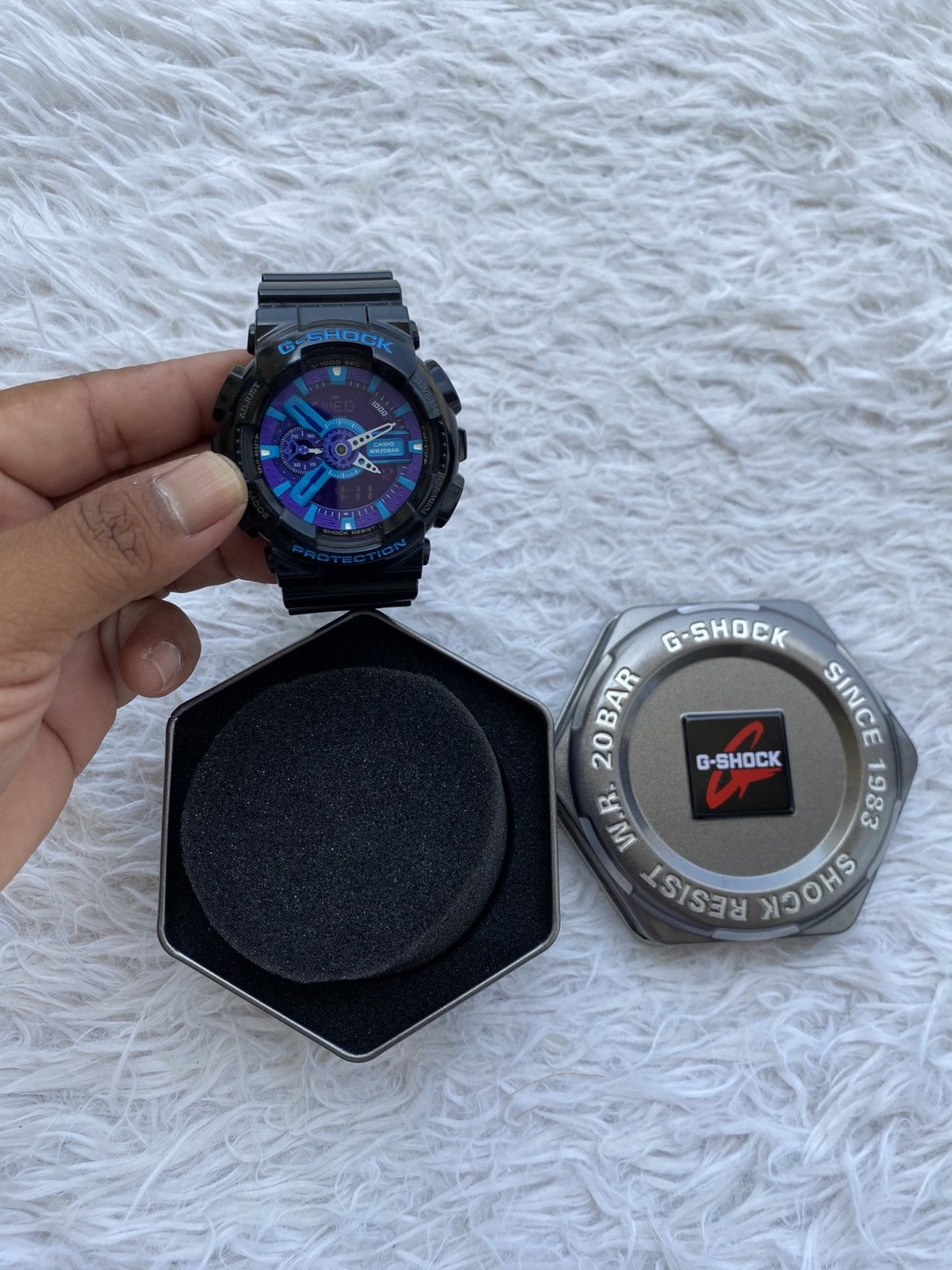 Casio Casio G-SHOCK GA-110HC-1A Black Blue Purple Watches Size ONE SIZE - 10 Thumbnail