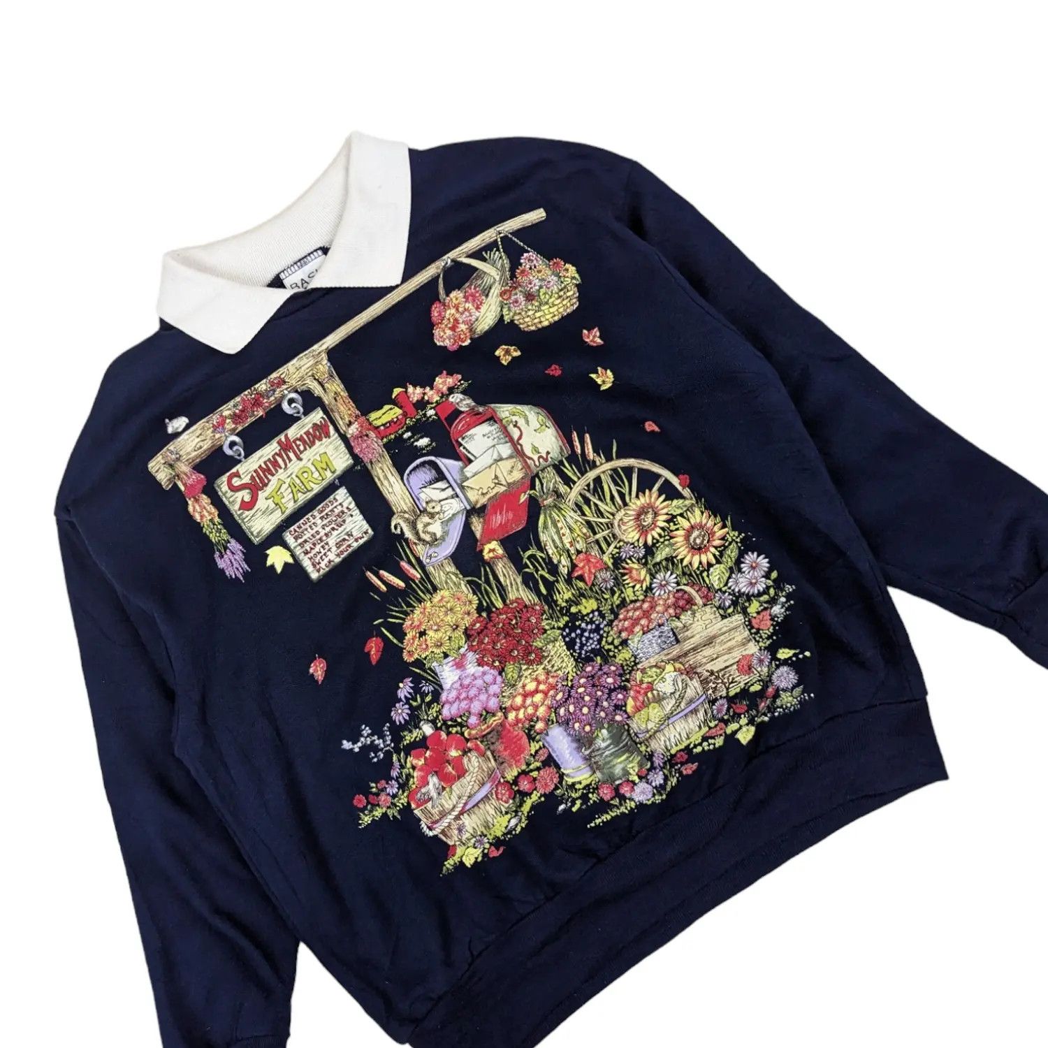 Vintage Vintage 90's BASIC EDITIONS Full Image Holiday Sweatshirt Size M / US 6-8 / IT 42-44 - 3 Thumbnail