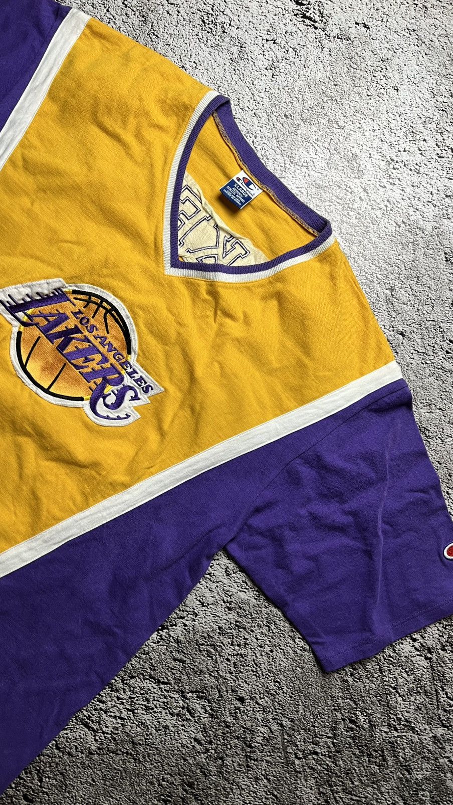 Champion Los Angeles Lakers NBA shooting champion t shirt warm up Size US XL / EU 56 / 4 - 5 Thumbnail