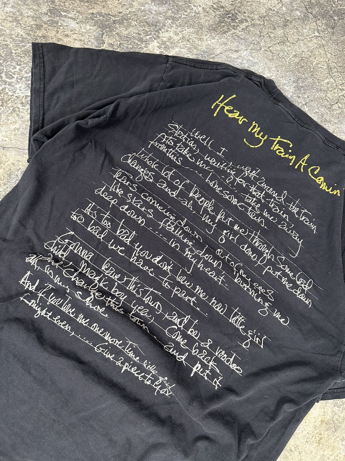 Jimi Hendrix × Vintage Vintage Jimi Hendrix Train Is Comin Tee Size US L / EU 52-54 / 3 - 5 Thumbnail