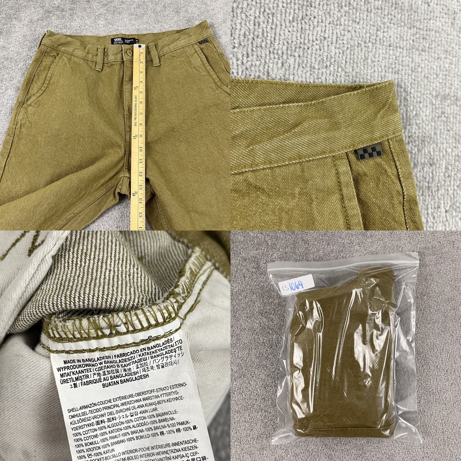 Vans VANS Gilbert Crockett Pants Men's 33x30 Chino Straight Fit Brown Skateboarding Casual Size US 33 - 8 Thumbnail