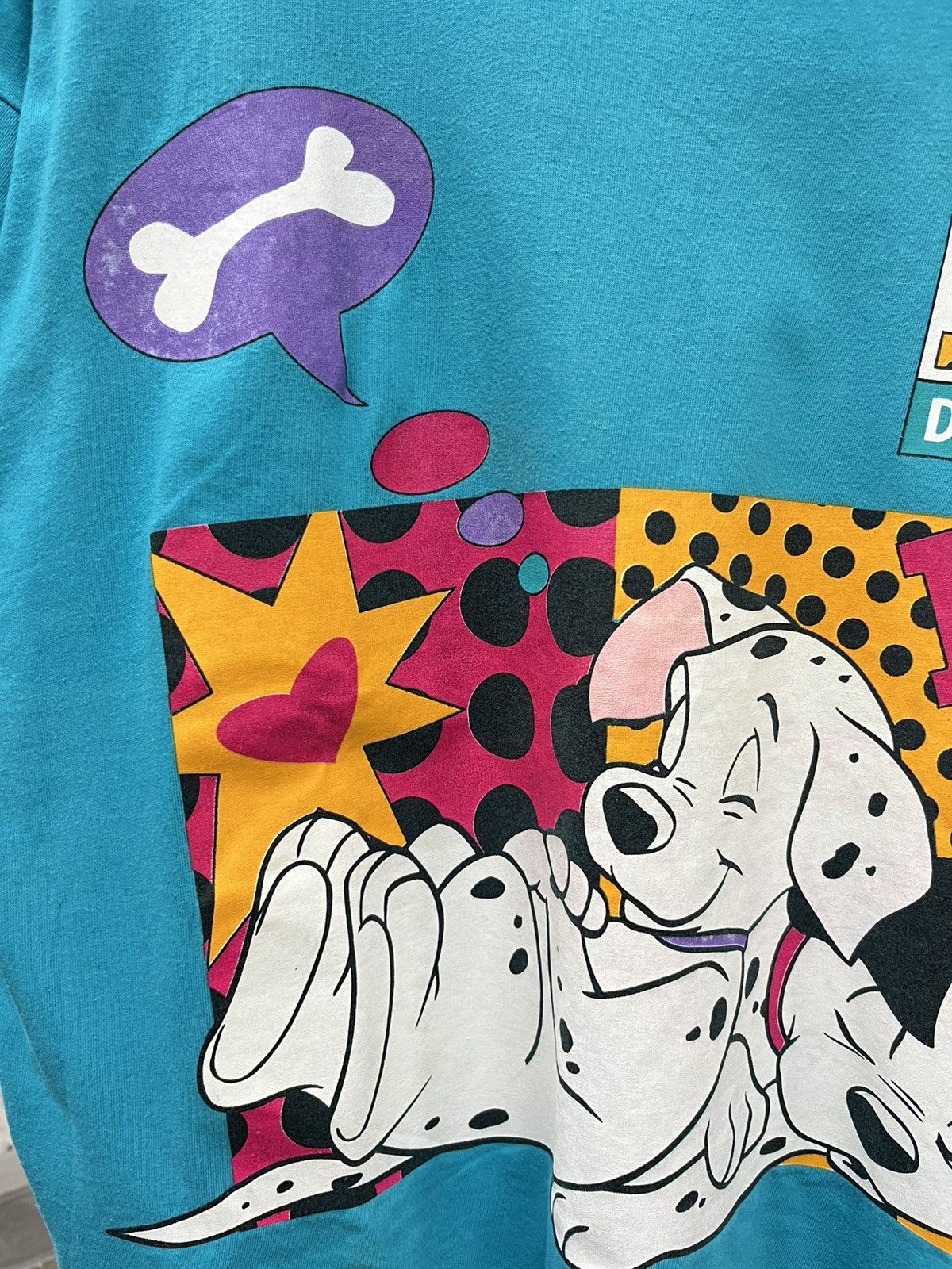 Disney Vintage 90s Walt Disney 101 Dalmatians Pop Art Graphic Tee Size US XL / EU 56 / 4 - 3 Thumbnail