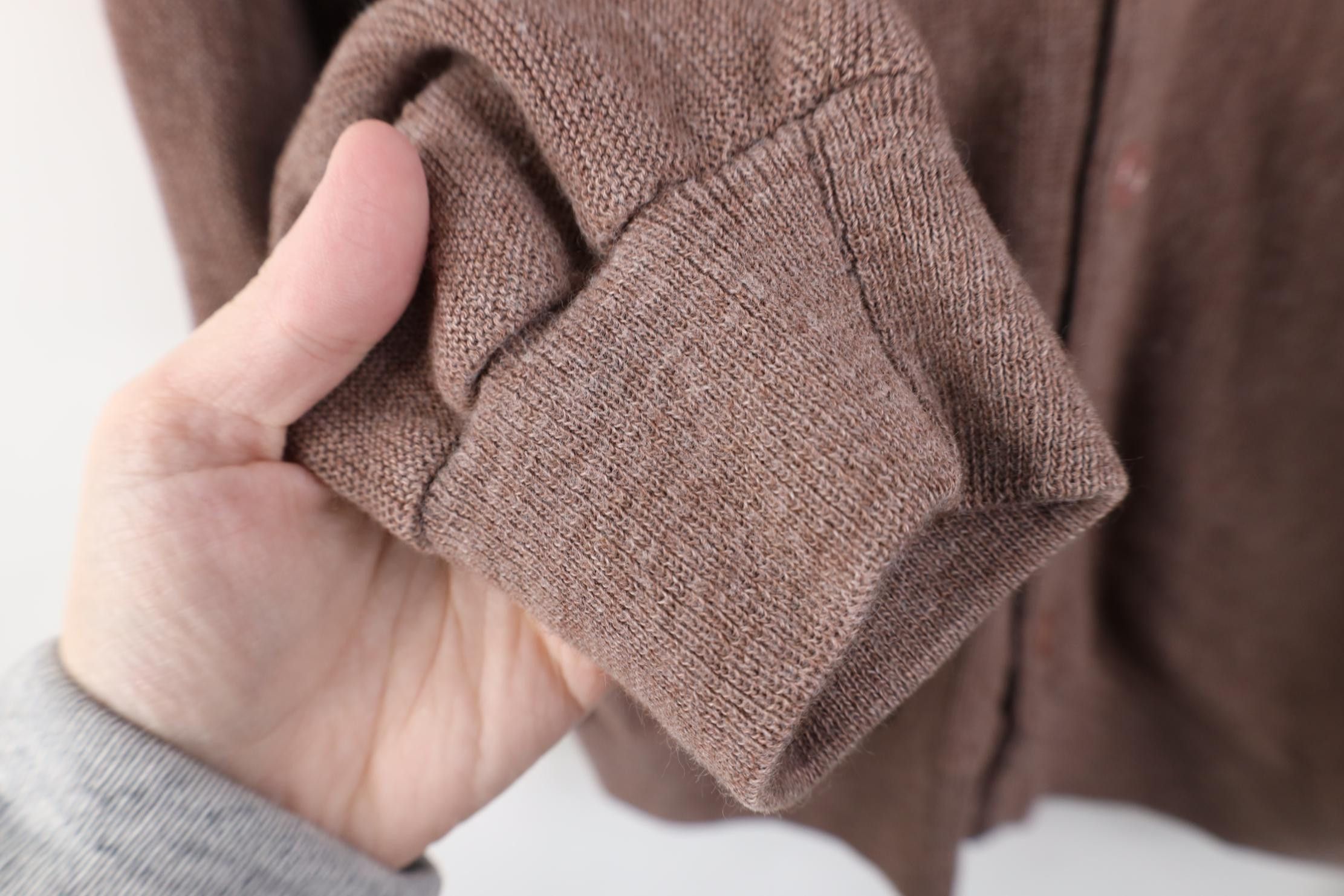 Vintage Vintage 60s Streetwear Cobain Knit Cardigan Sweater Brown Size US M / EU 48-50 / 2 - 8 Thumbnail