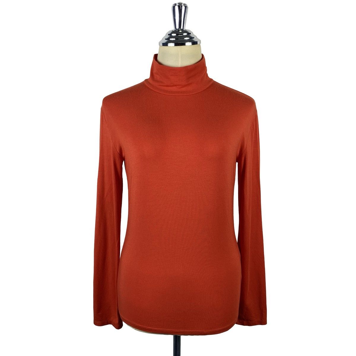 Issey Miyake Issey Miyake FETE Long Sleeve Orange Turtleneck Size L / US 10 / IT 46 - 1 Thumbnail