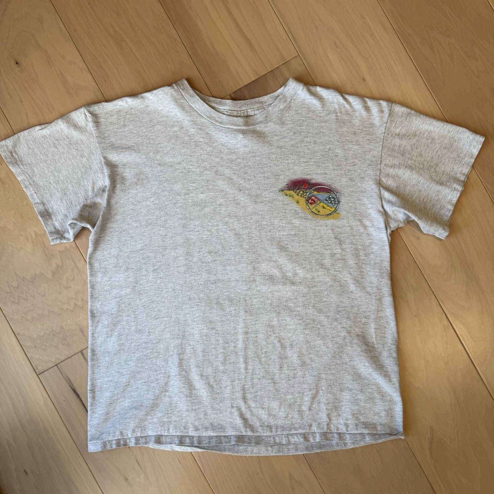 Vintage Vintage Chevrolet Corvette Shirt XL Gray 90s Made USA SSI Size US XL / EU 56 / 4 - 2 Thumbnail