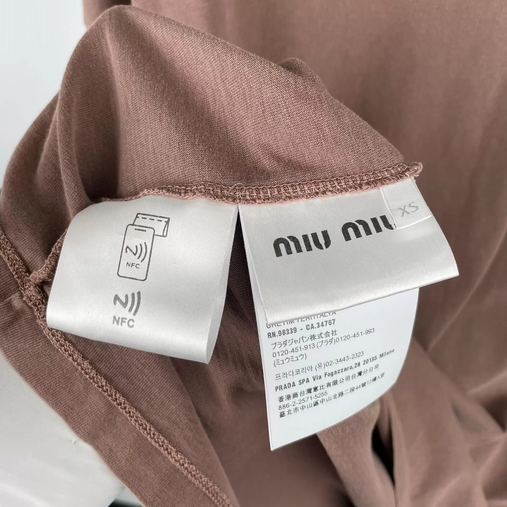 Miu Miu MIU MIU brown long sleeve sweatshirt XS Size XS / US 0-2 / IT 36-38 - 5 Thumbnail