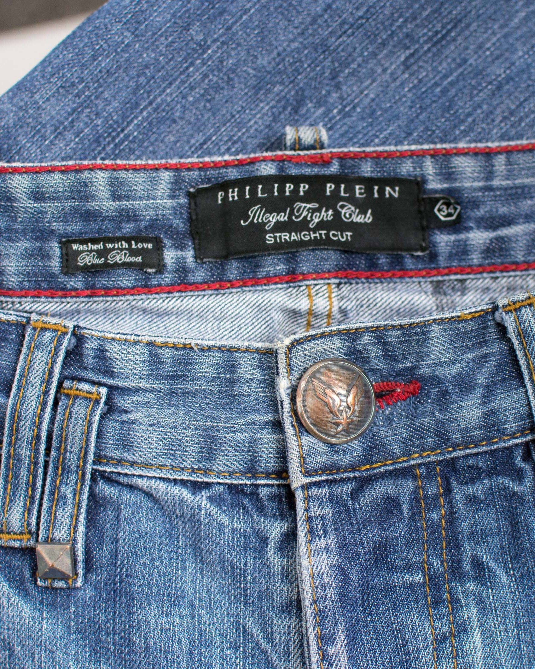 Philipp Plein Vintage Philipp Plein Y2K Selvage Jeans - W34 L34 Size US 34 / EU 50 - 5 Thumbnail