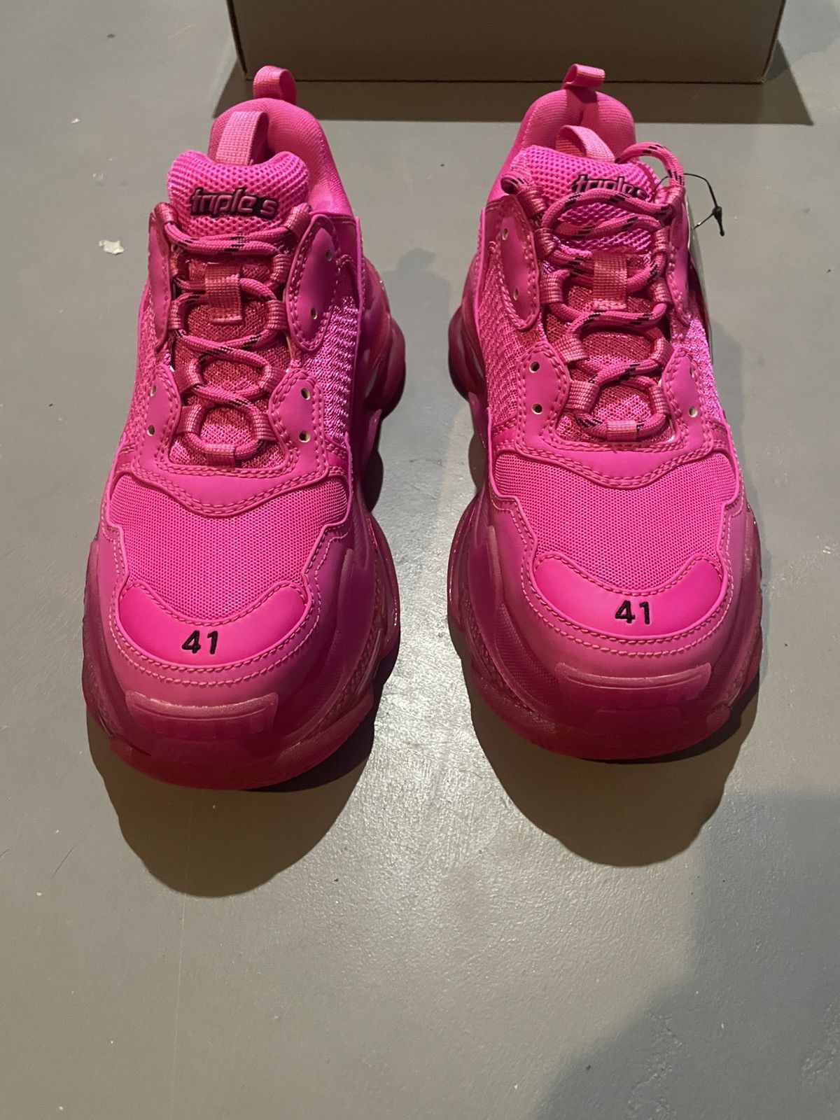 Balenciaga Balenciaga Hot Pink Clear Sole Triple S Brand New With Tags Size US 9 / EU 42 - 4 Thumbnail