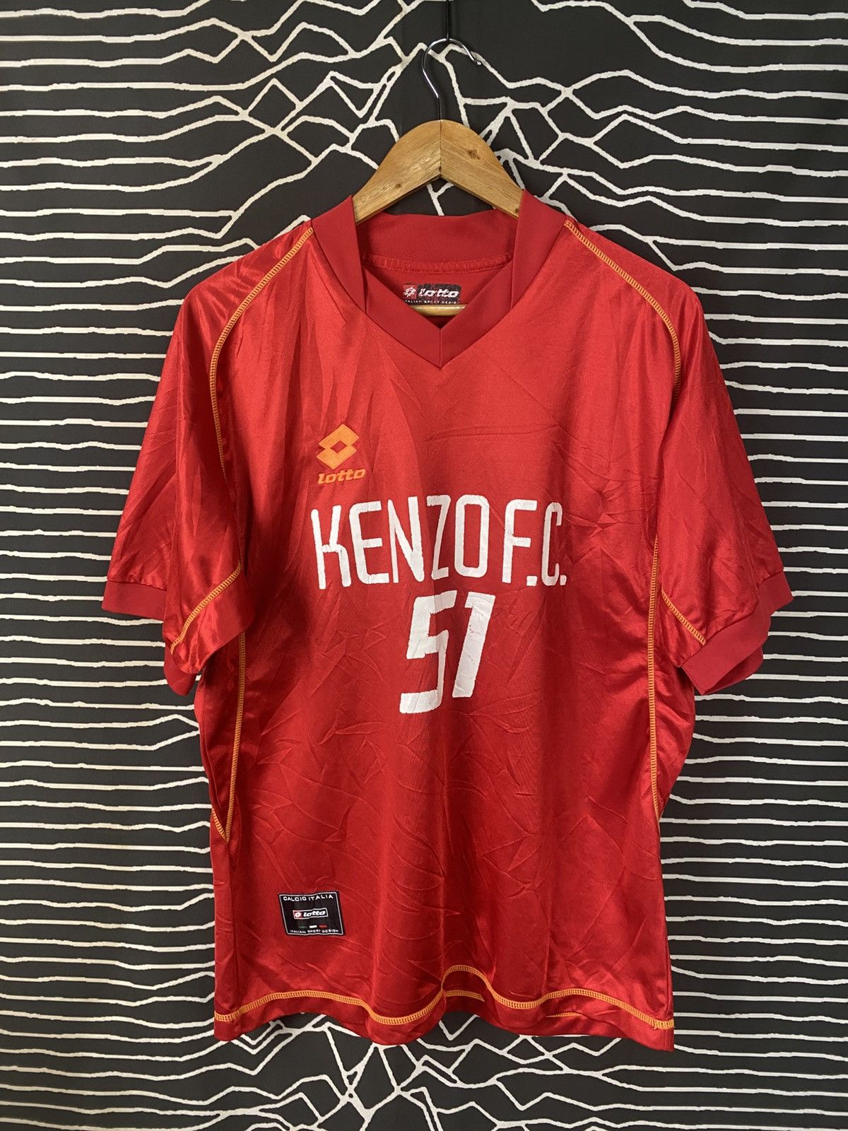 Lotto Sport Vintage Lotto x Kenzo F.C. "51" Football Jersey Red Size US L / EU 52-54 / 3 - 1 Thumbnail
