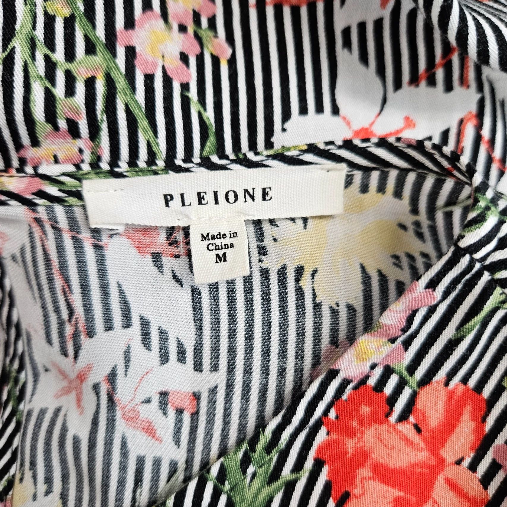 Pinko Pleione Womens Blouse Sz M Multicolor Floral Long Sleeve Rayon Peplum Top Til M Womens Size M / US 6-8 / IT 42-44 - 6 Thumbnail