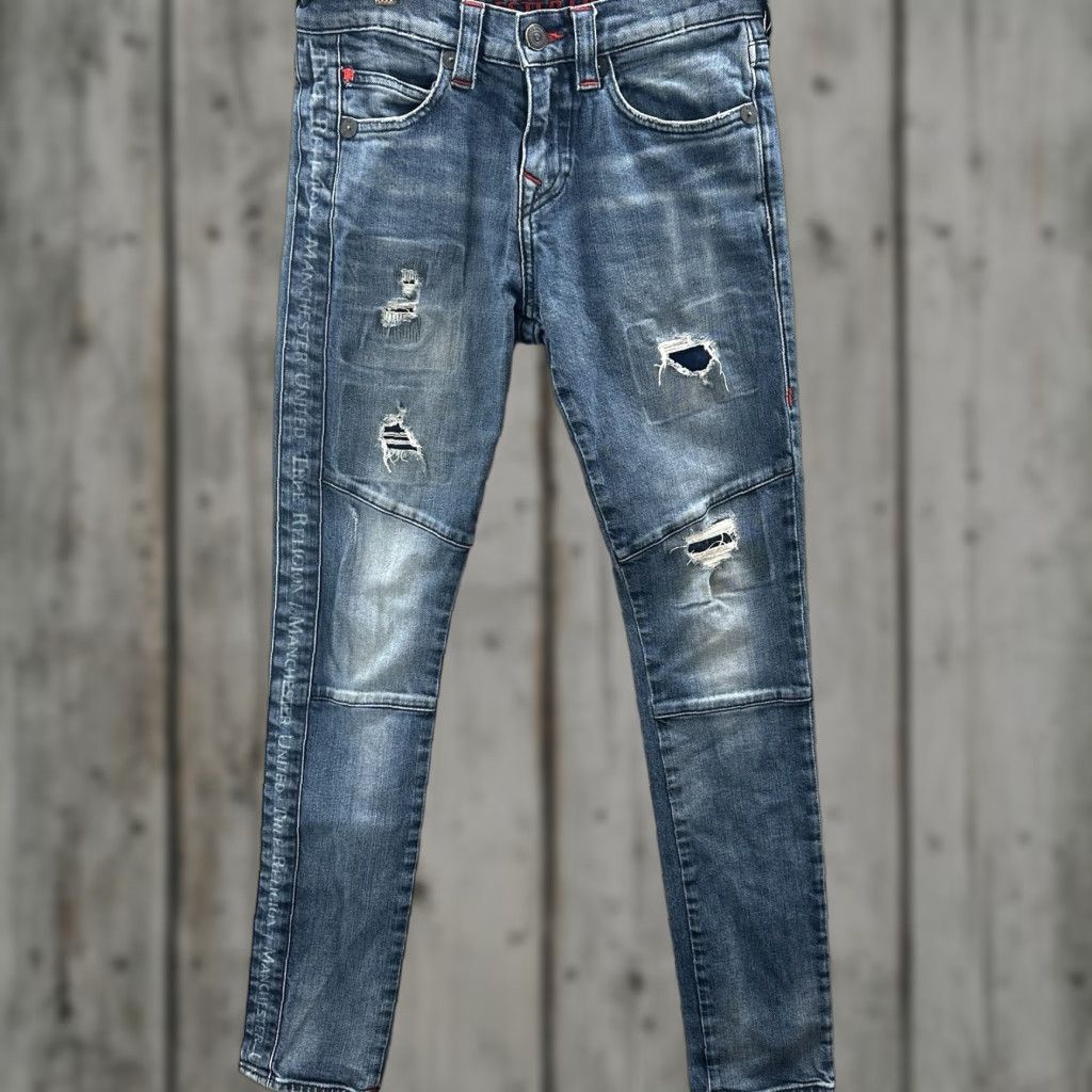 True Religion True Religion Jeans Women 28 Blue Logo Denim Distressed Slim Skinny Distress Manchester United Jeans Size 28" / US 6 / IT 42 - 1 Thumbnail