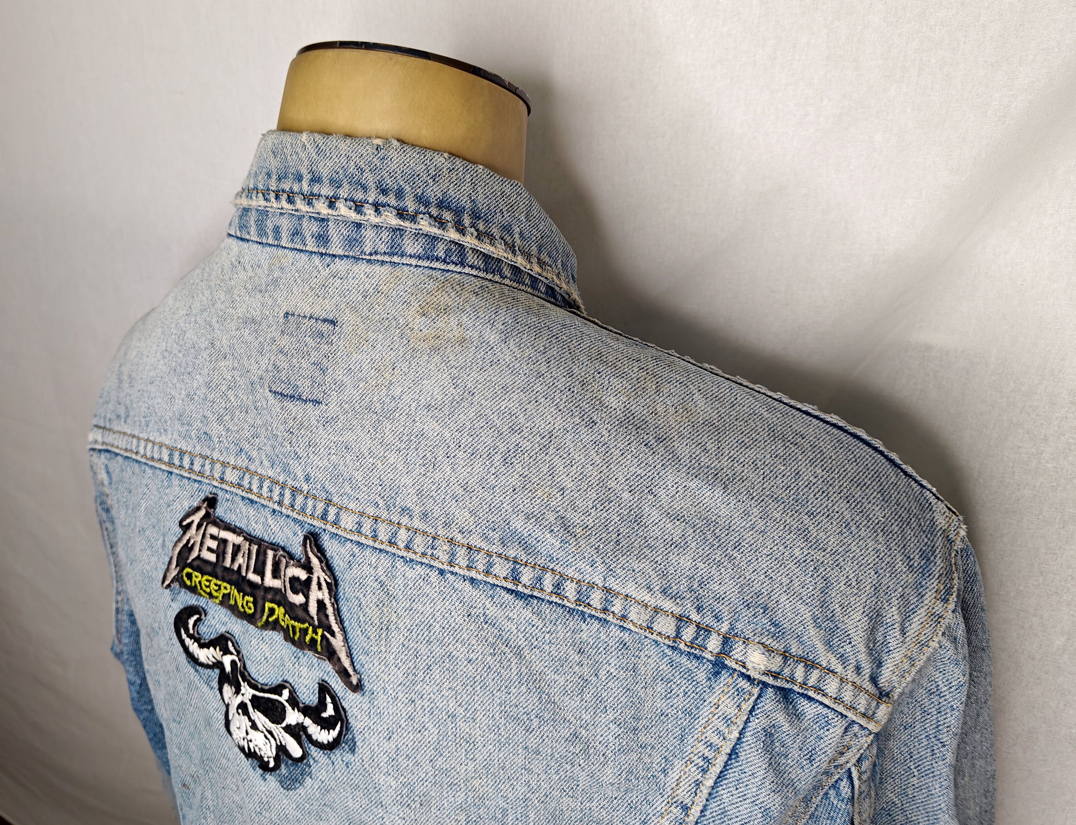 Lee Vtg 90s LEE Metallica Danzig patches denim jean jacket Size US L / EU 52-54 / 3 - 9 Thumbnail