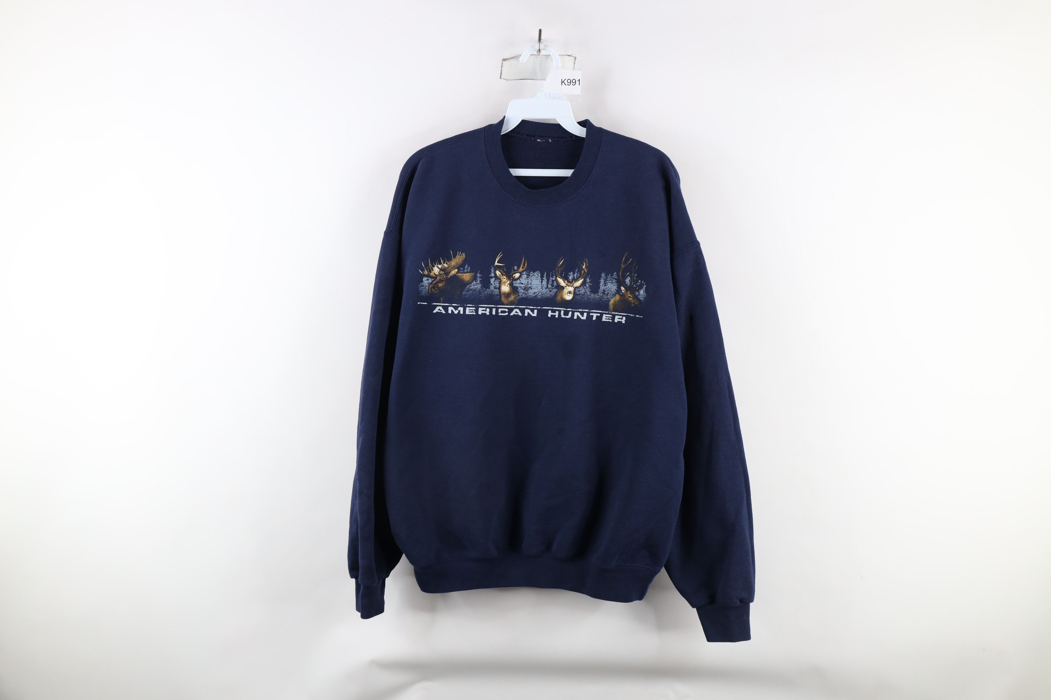 Vintage Vintage 90s Streetwear American Hunter Deer Moose Sweatshirt Size US L / EU 52-54 / 3 - 1 Thumbnail