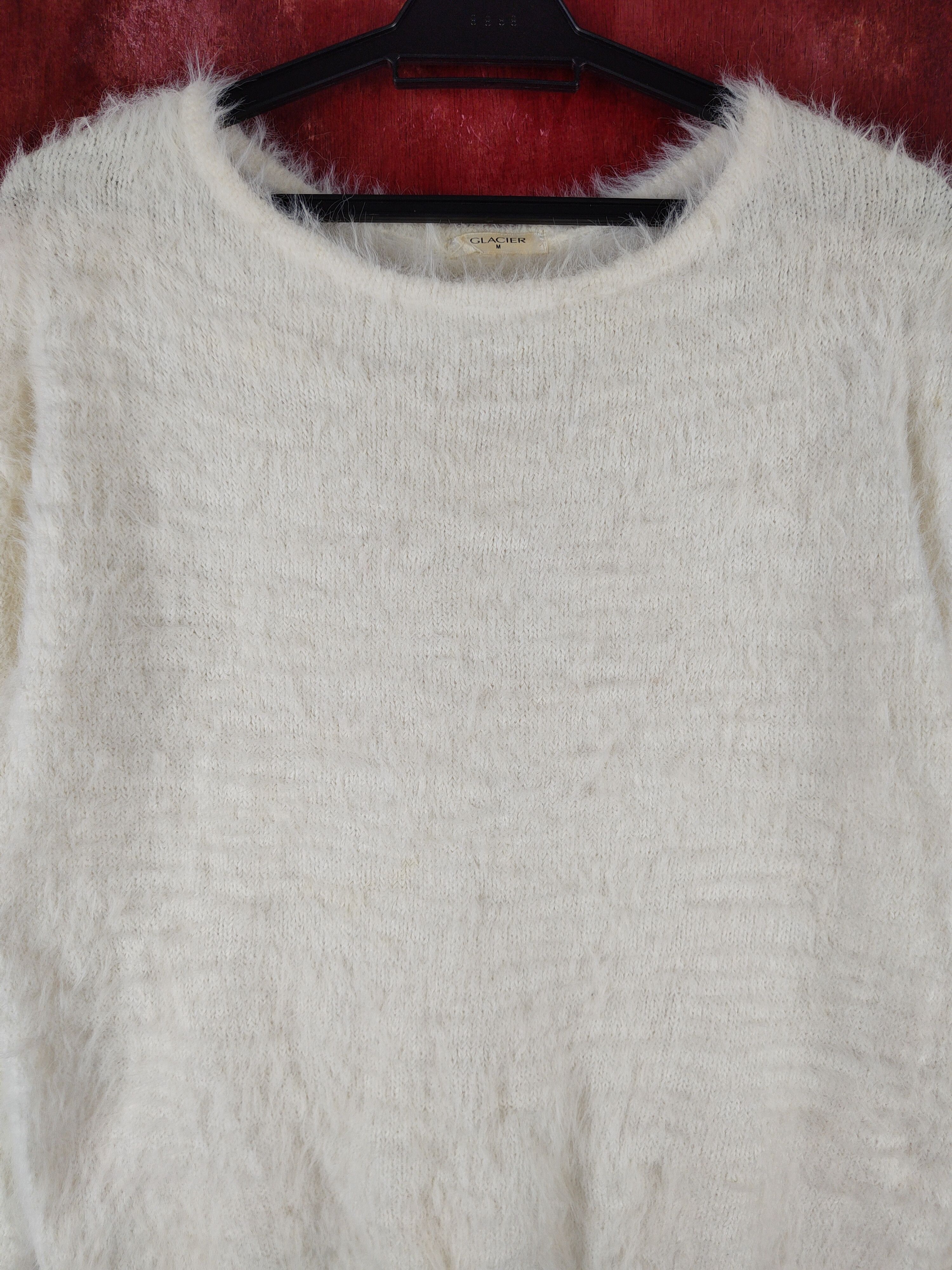 Japanese Brand × Vintage Cool Design 💥 Glacier White Fur Mohair Knitwear Size M / US 6-8 / IT 42-44 - 2 Thumbnail