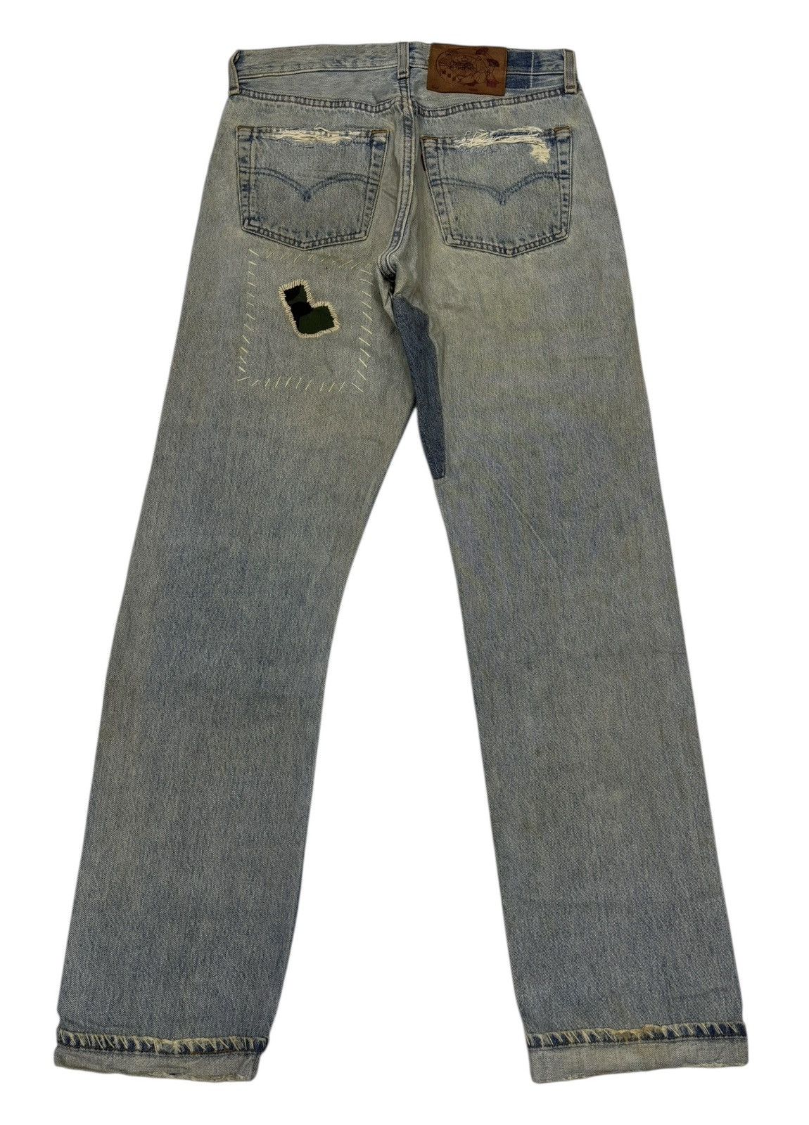 Kapital GRAIL Levis 501 Boro Sashiko Custom Distressed Denim Jeans Size US 30 / EU 46 - 10 Thumbnail