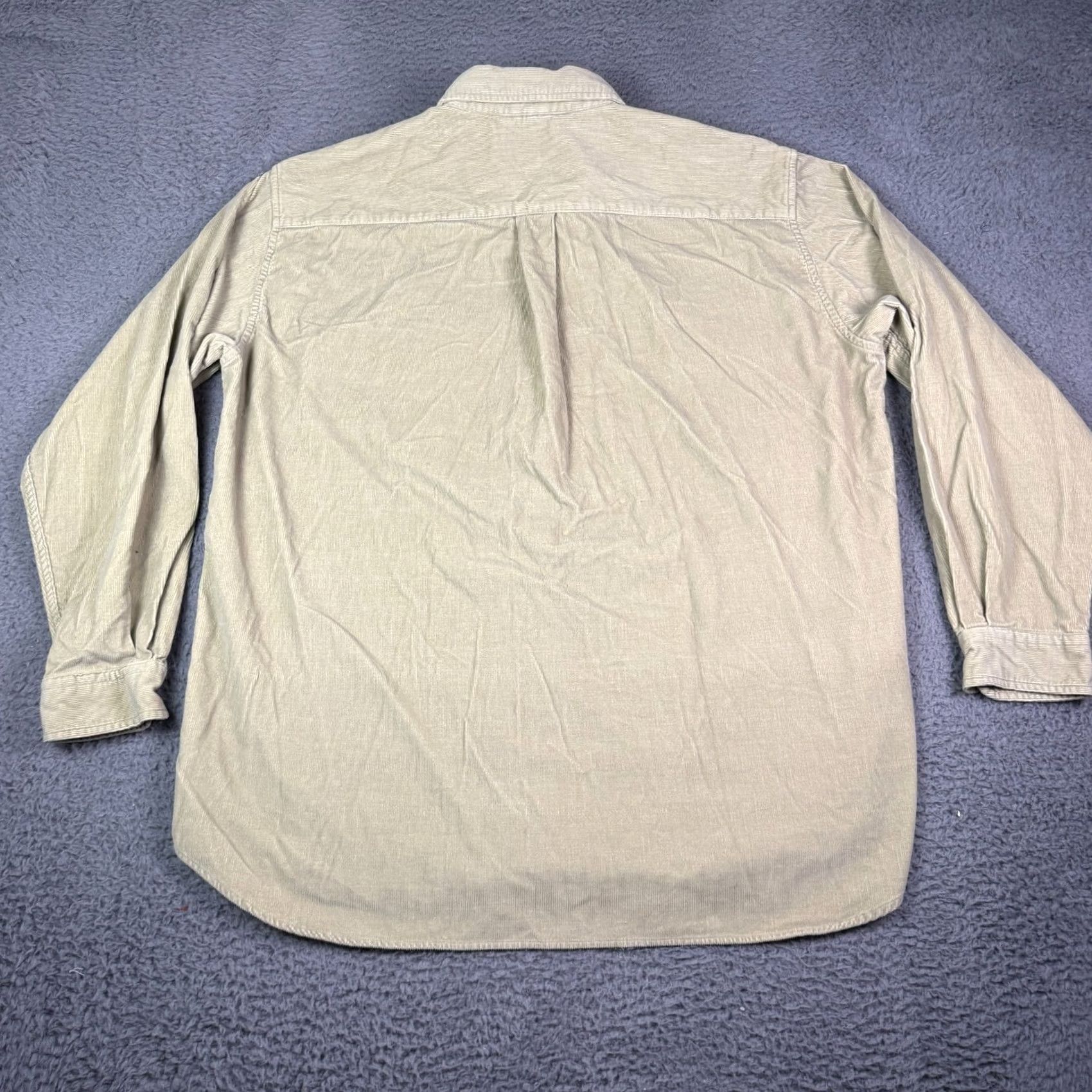 J.Crew J. Crew Fine Wale Corduroy Button Shirt Mens XL Beige Khaki Pocket Long Sleeve Size US XL / EU 56 / 4 - 4 Thumbnail