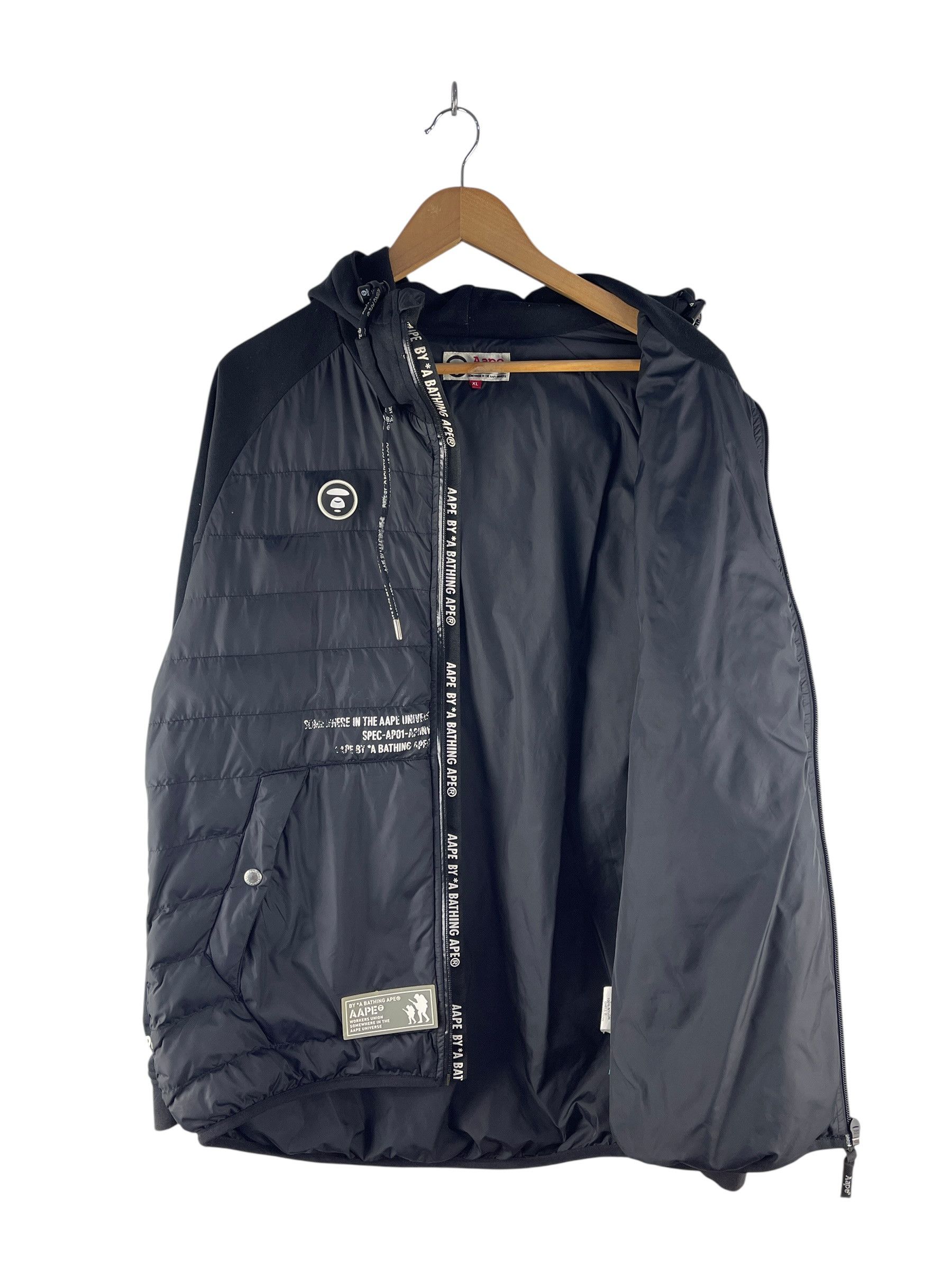 Bape AAPE BY A BATHING APE APUNVS Hybrid Quilted Hoodie Jacket Size US XL / EU 56 / 4 - 4 Thumbnail