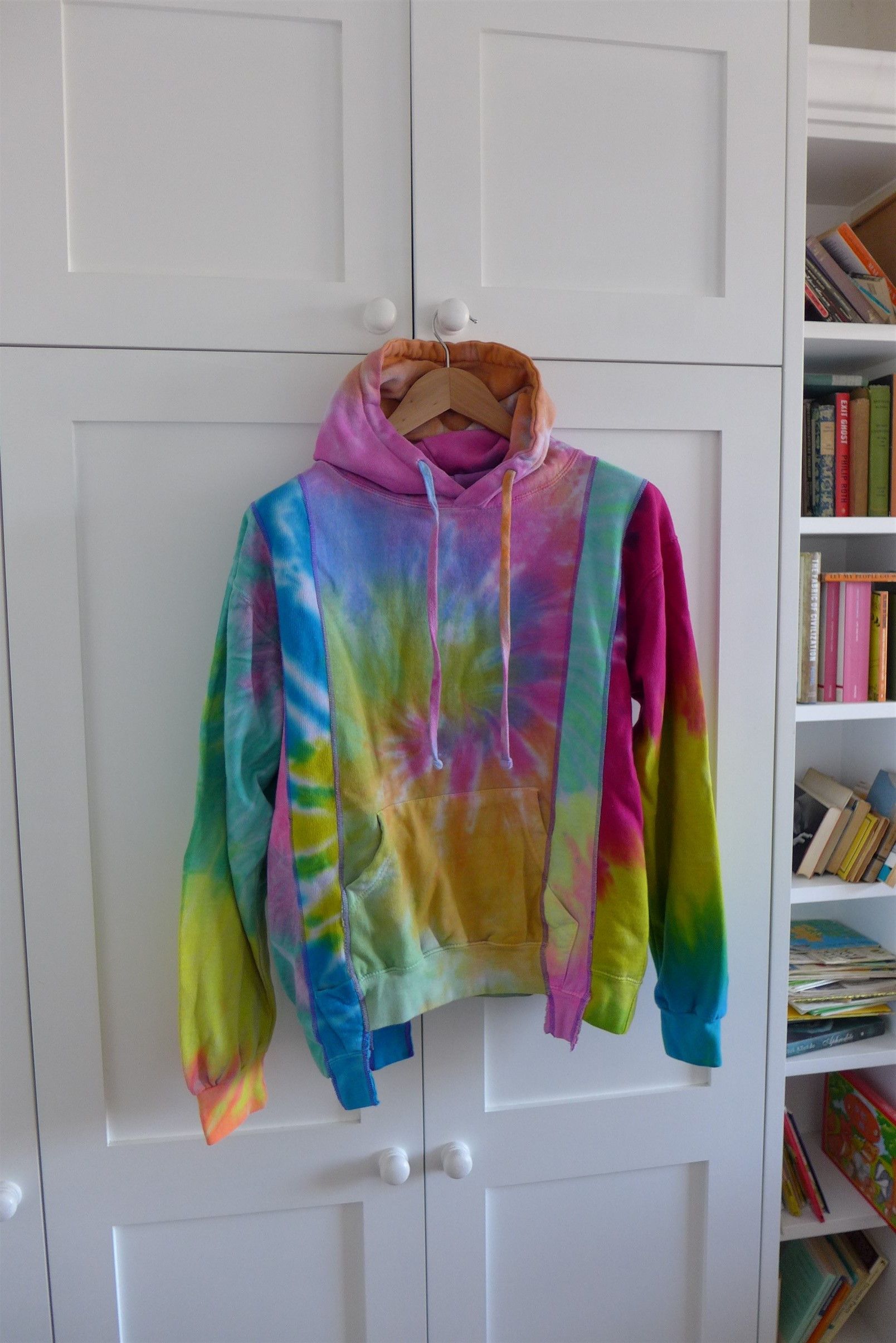 image of Needles Rebuild Tie Dye 5 Cuts Hoodie, Men's (Size Small)