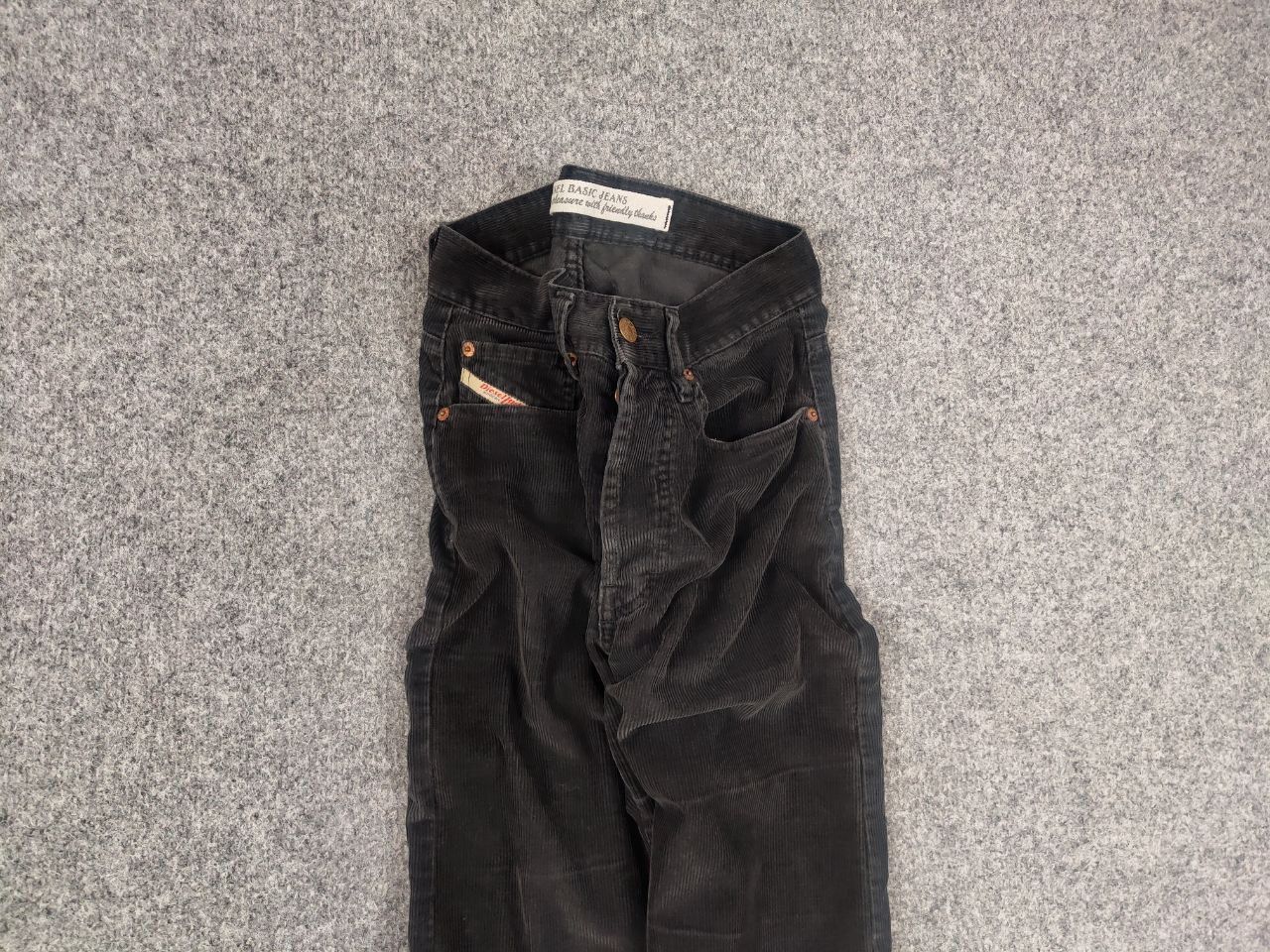 Diesel Vintage Diesel 90's Dark Gray Corduroy Trouser Pants Size US 30 / EU 46 - 4 Thumbnail