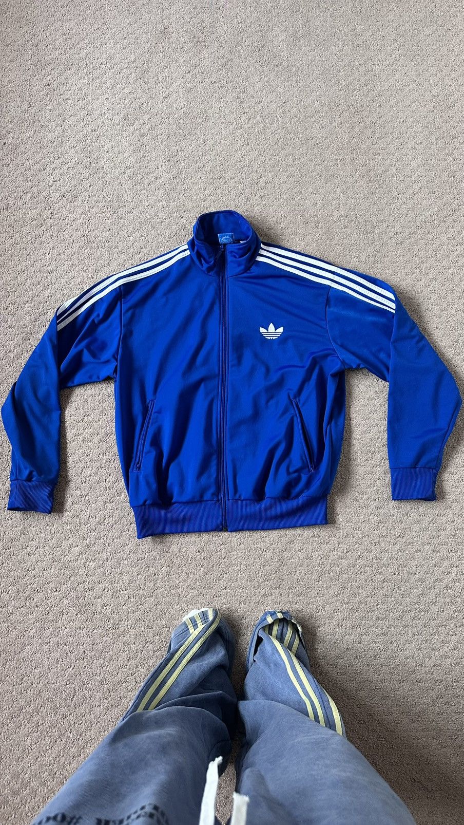 14th Addiction Blue Adidas Track Zip Up Size US XL / EU 56 / 4 - 1 Thumbnail