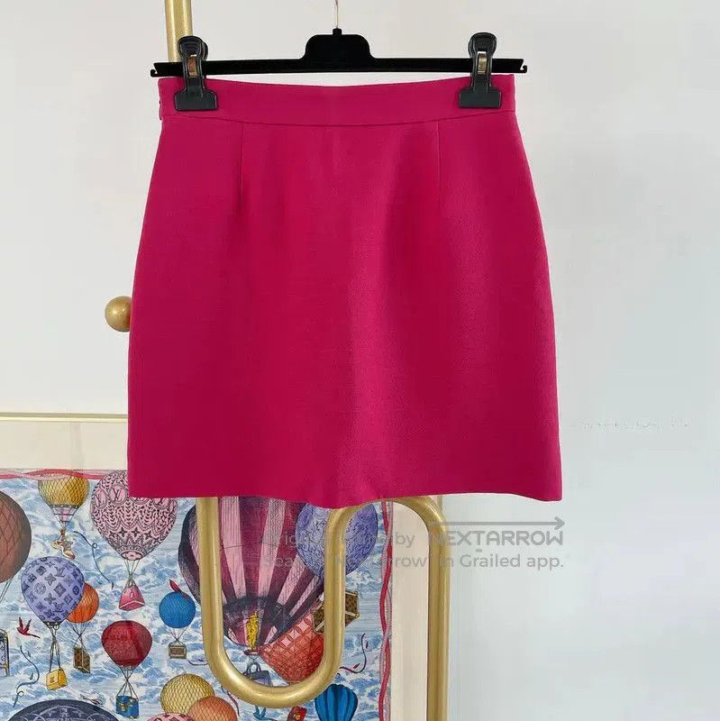 Valentino Valentino Summer Pink Wool Mini Skirt . Size 23" - 2 Thumbnail