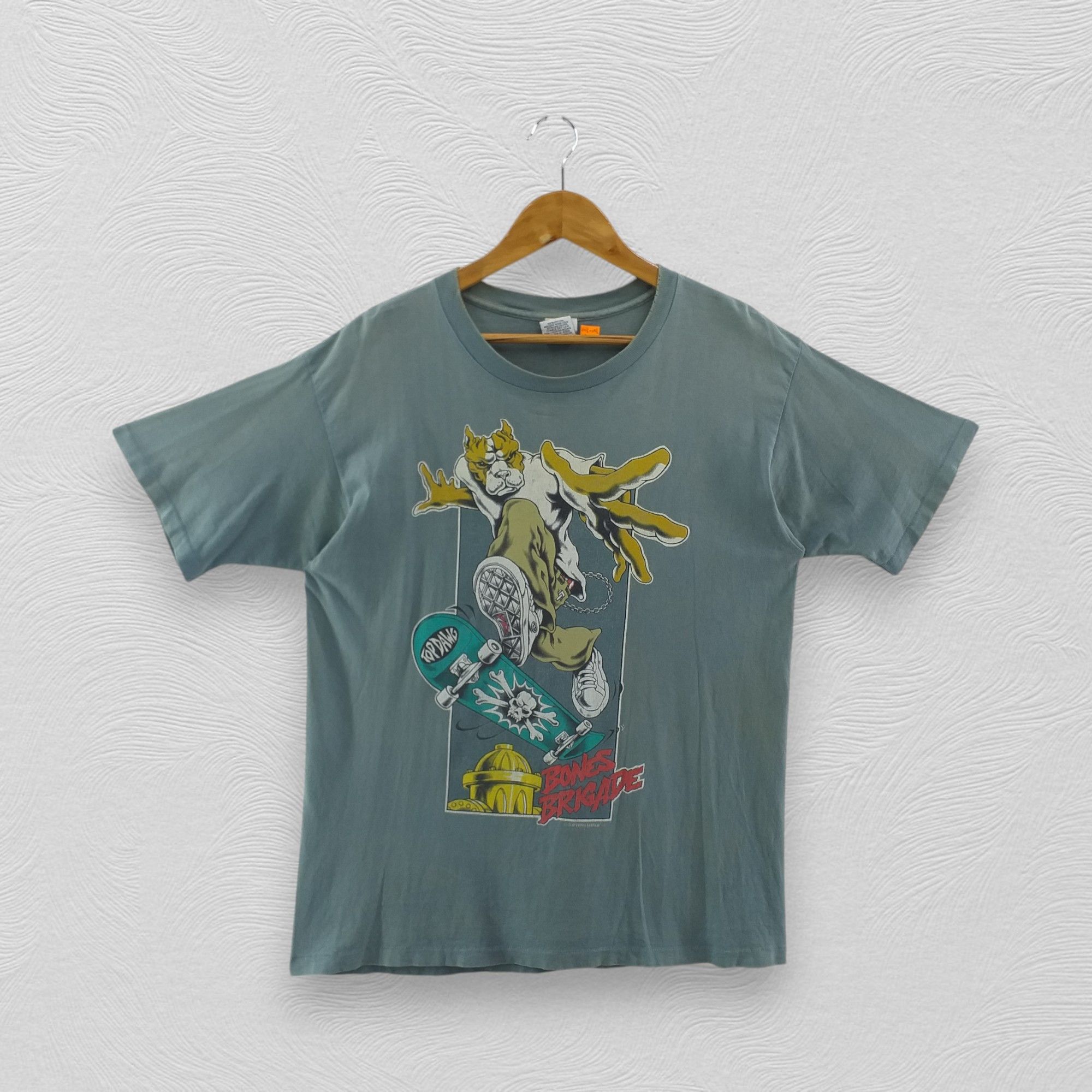 Rap Tees Distressed Vintage Top Dawg Bones Brigade Skateboard-G028 Size US XL / EU 56 / 4 - 1 Thumbnail