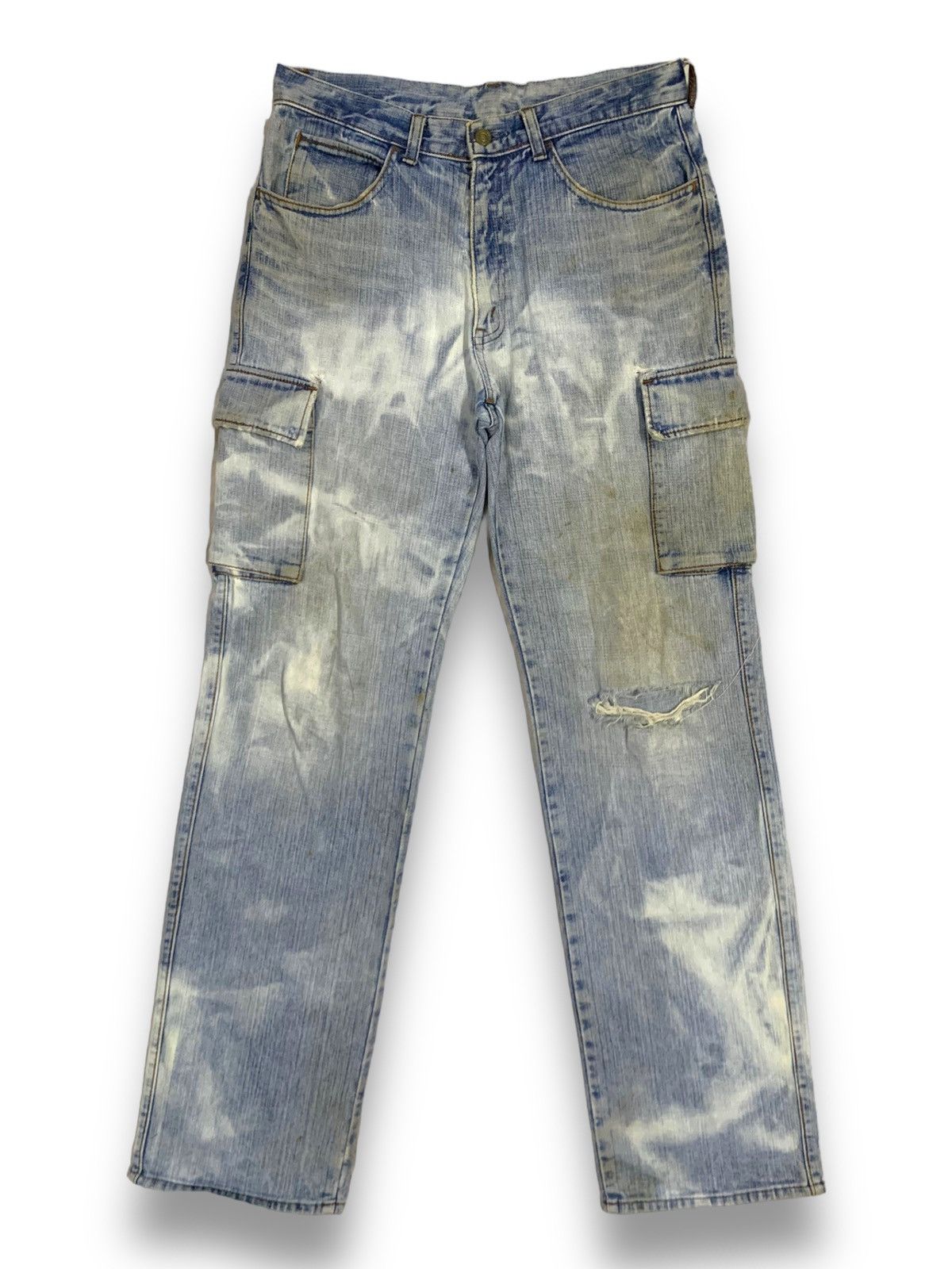 Japanese Brand Vintage Japanese Brand Dirty Mud Wash Baggy Cargo Jeans Size US 32 / EU 48 - 1 Thumbnail