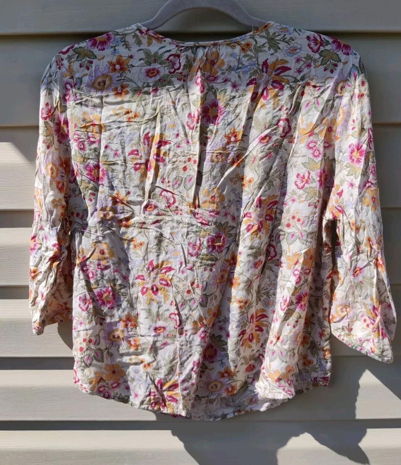 Other Marina Luna Womans Top Blouse Fall Floral Size Small S Thin Size S / US 4 / IT 40 - 2 Thumbnail