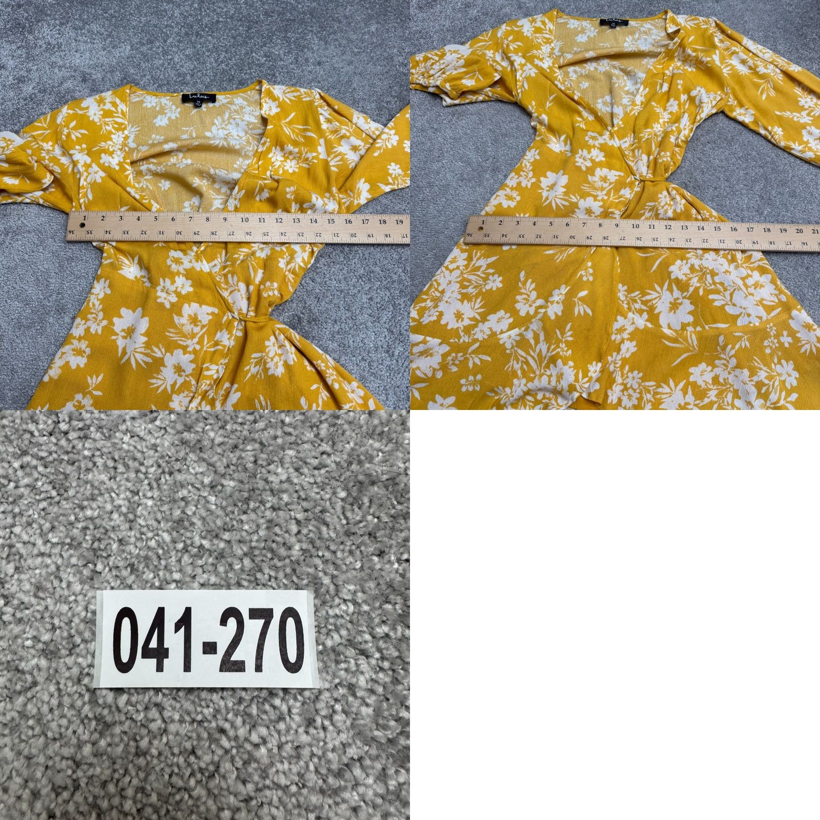 Lulus Lulus Mini Wrapped Ruffle Sun Dress Womens XS Yellow Floral Long Sleeve Dress Size XS / US 0-2 / IT 36-38 - 9 Thumbnail