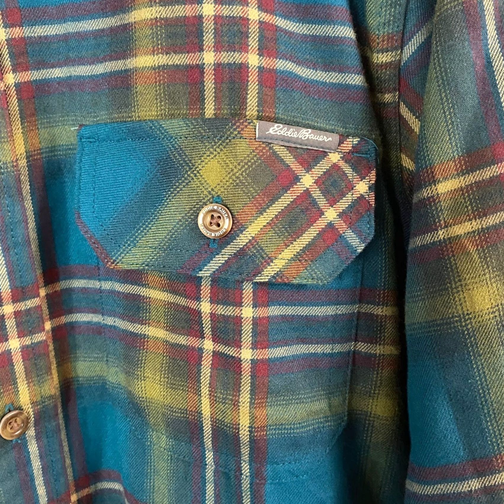Eddie Bauer VINTAGE Eddie Bauer Button Up Flannel Shirt Blue Green Plaid Mens Small S Outerwear Size US S / EU 44-46 / 1 - 6 Thumbnail