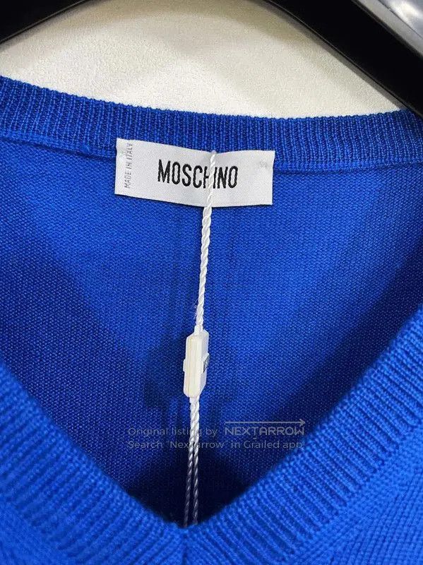 Moschino Moschino Men's Blue Wool Long Sleeve Sweater . Size US XS / EU 42 / 0 - 3 Thumbnail