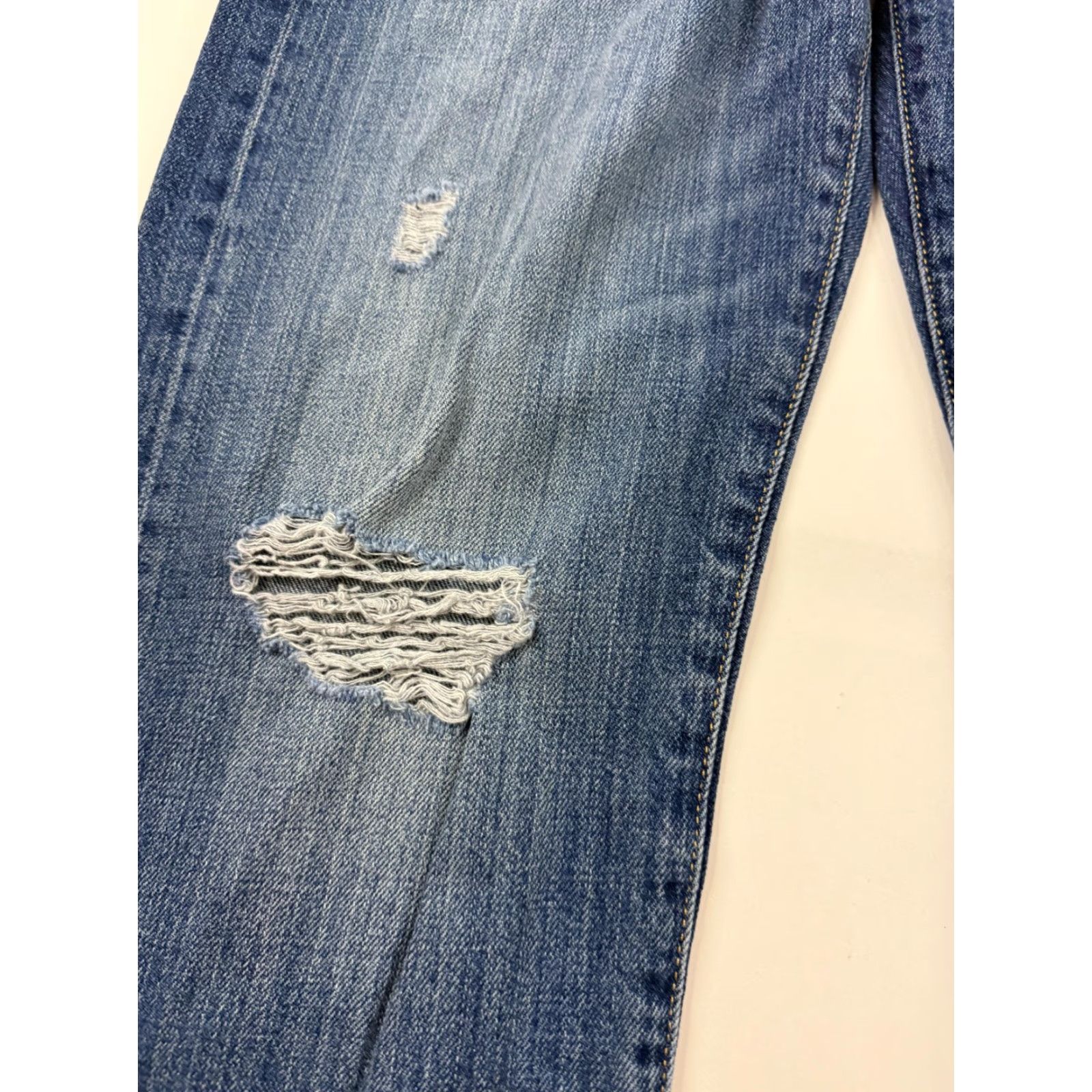 Outerknown Outerknown Jeans Womens 26 Medium Wash Blue Boyfriend Distressed Button Fly Jeans Womens 26 Medium Wash Blue Boyfriend Distressed Button Fly Size 26" / US 2 / IT 38 - 4 Thumbnail