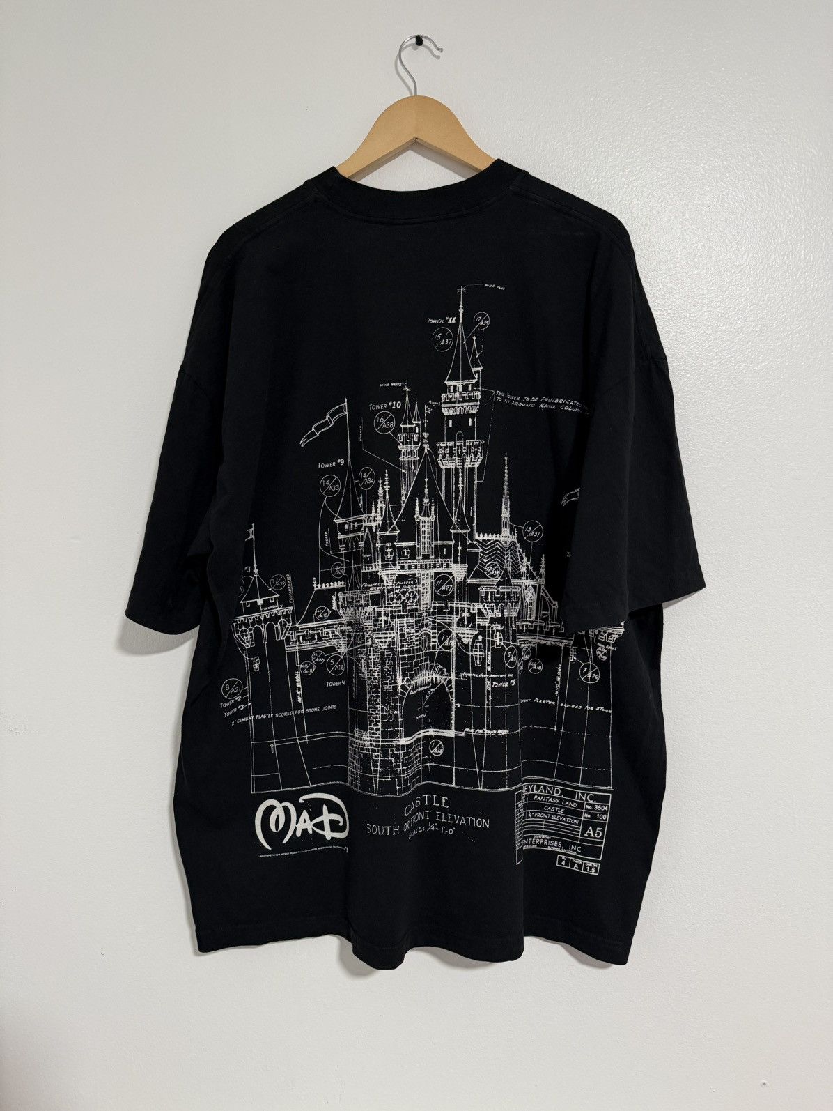 Disney × Other Mickey Mouse Sorcerer's Apprentice Blueprint Tee Size US XXL / EU 58 / 5 - 2 Thumbnail
